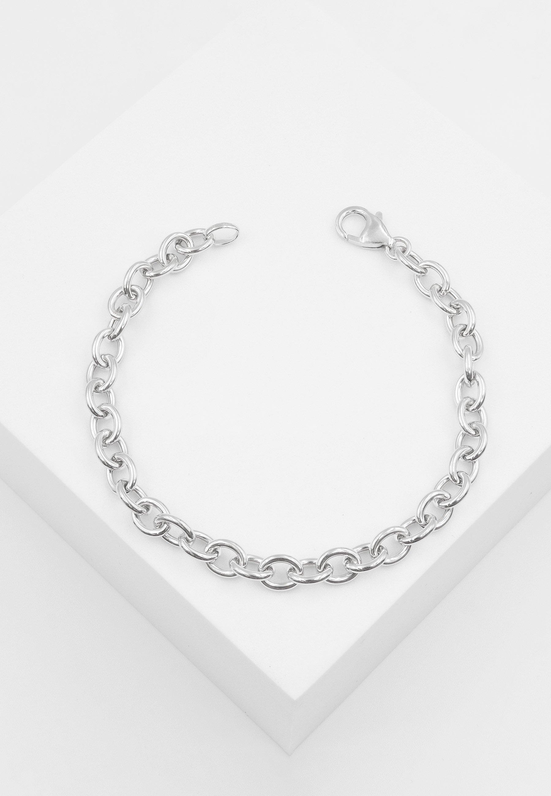 MUAU Schmuck Bracelet Rundanker Weissgold 750, 6.4mm, 21cm