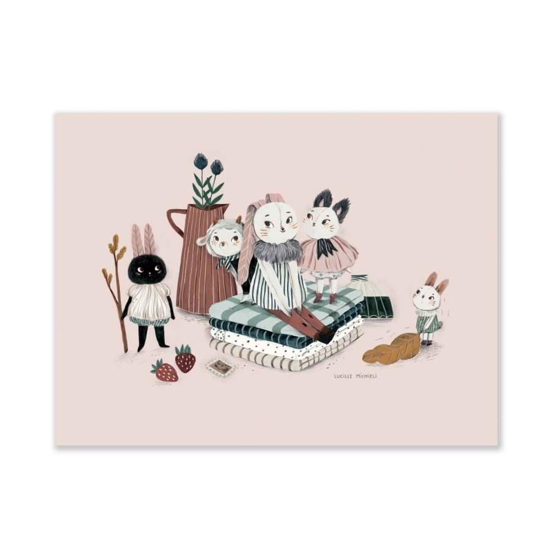 Moulin Roty Plakat Zu Hause 30x40cm