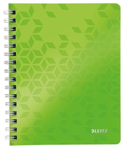 Leitz LEITZ Spiralbuch WOW PP A5 4639-00-54 grün 80 Blatt