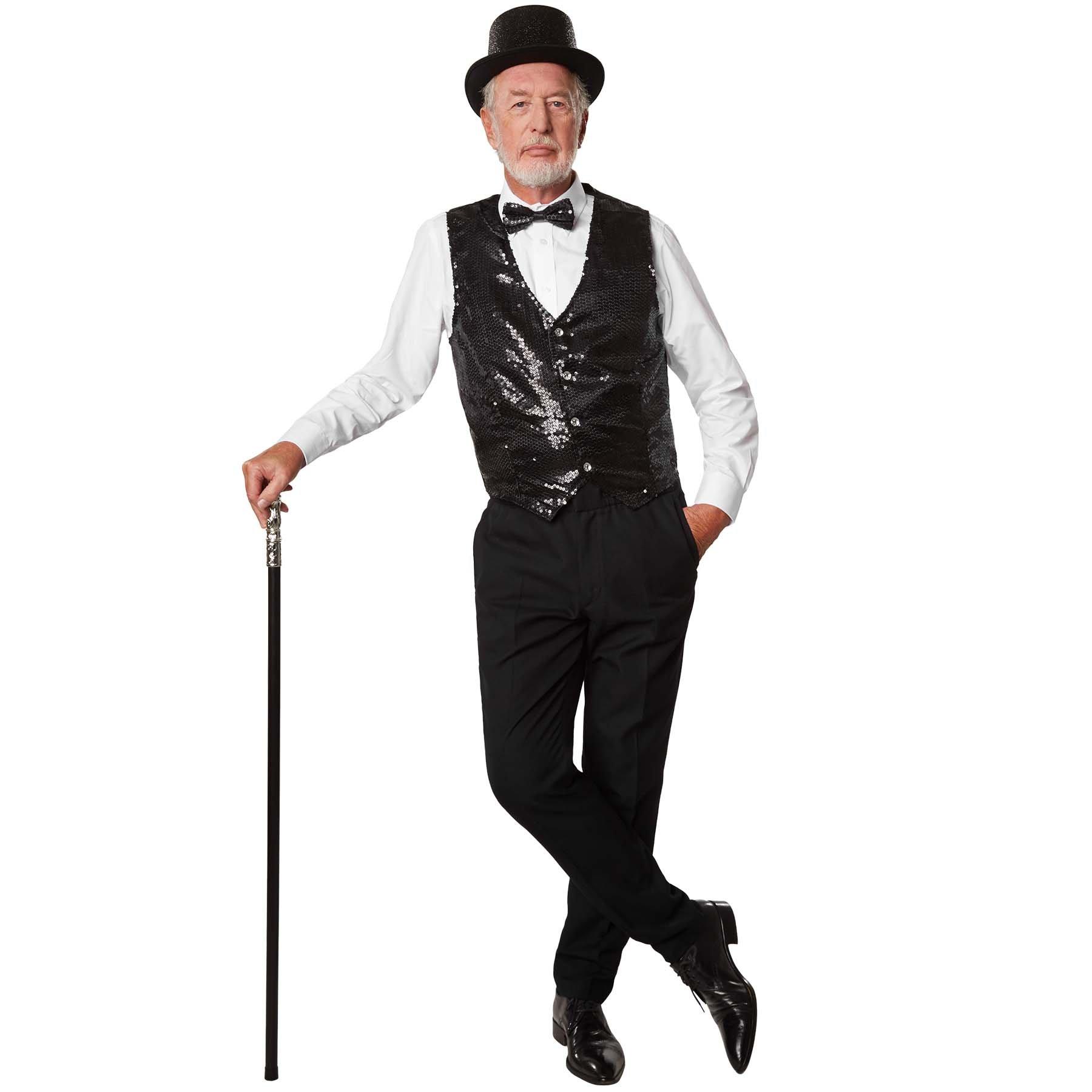 Tectake Pailletten-Weste Herren