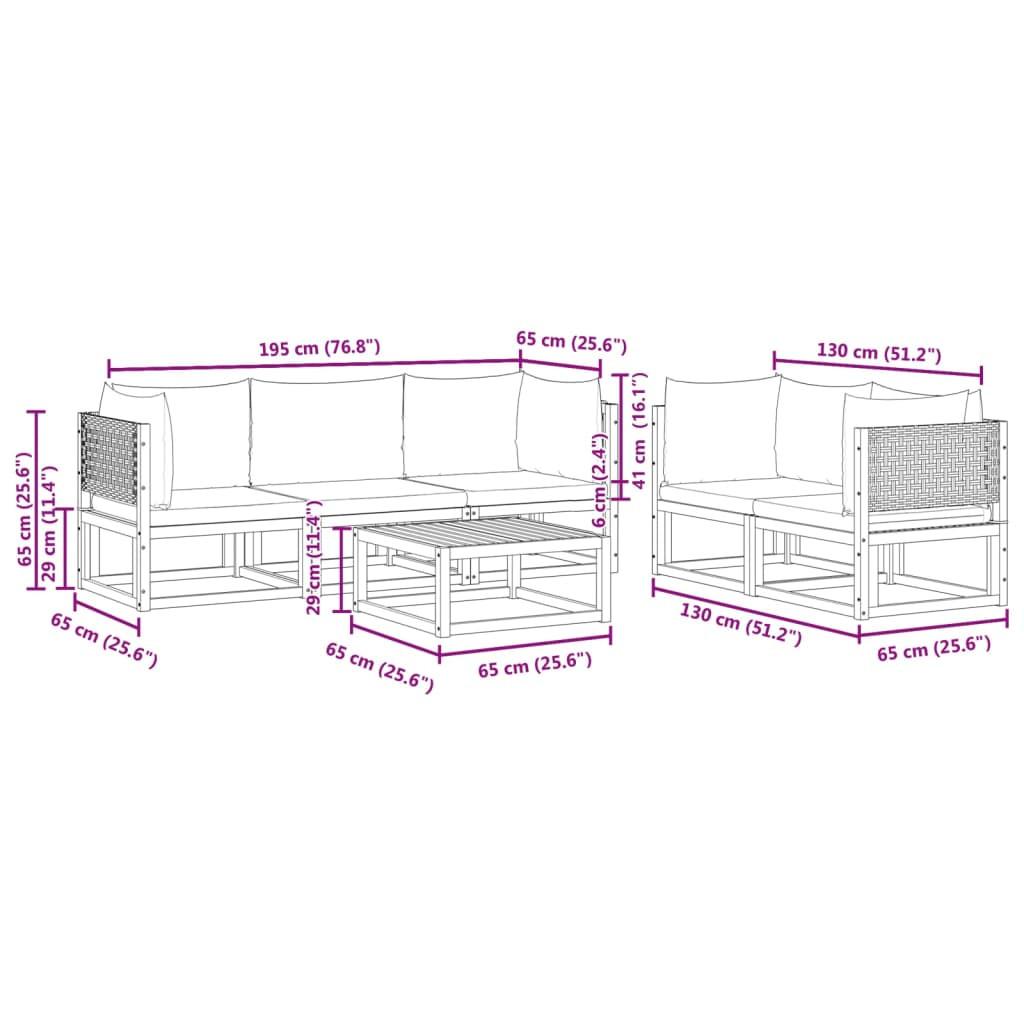 VidaXL Garten sofagarnitur akazienholz