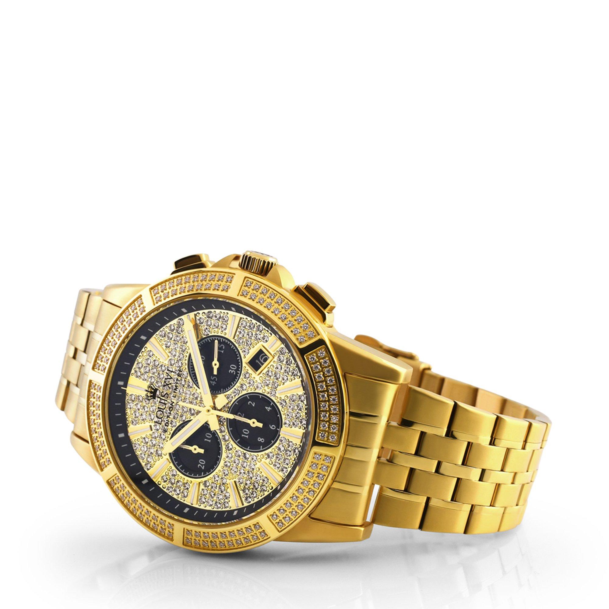 LOUIS XVI Majesté Iced Out Chronograph Uhr