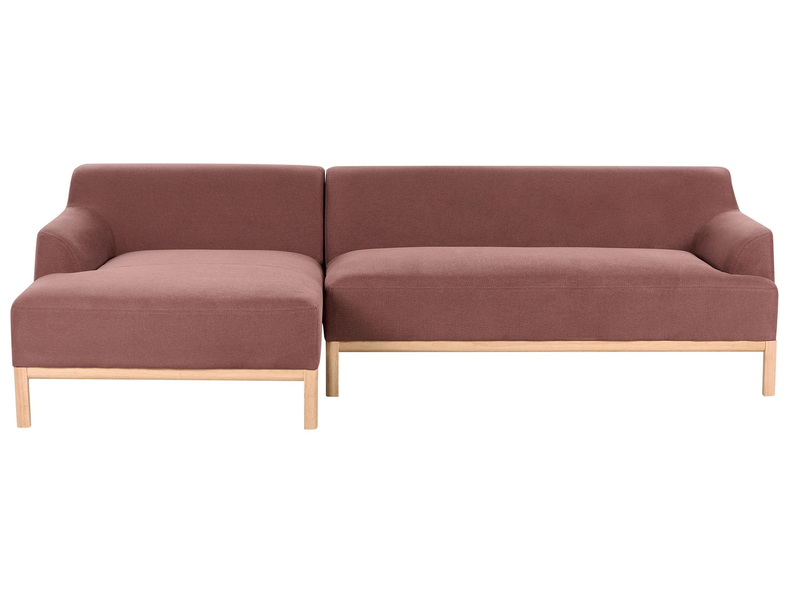 Beliani Rechtsseitiges Ecksofa aus Polyester Skandinavisch SOSJO