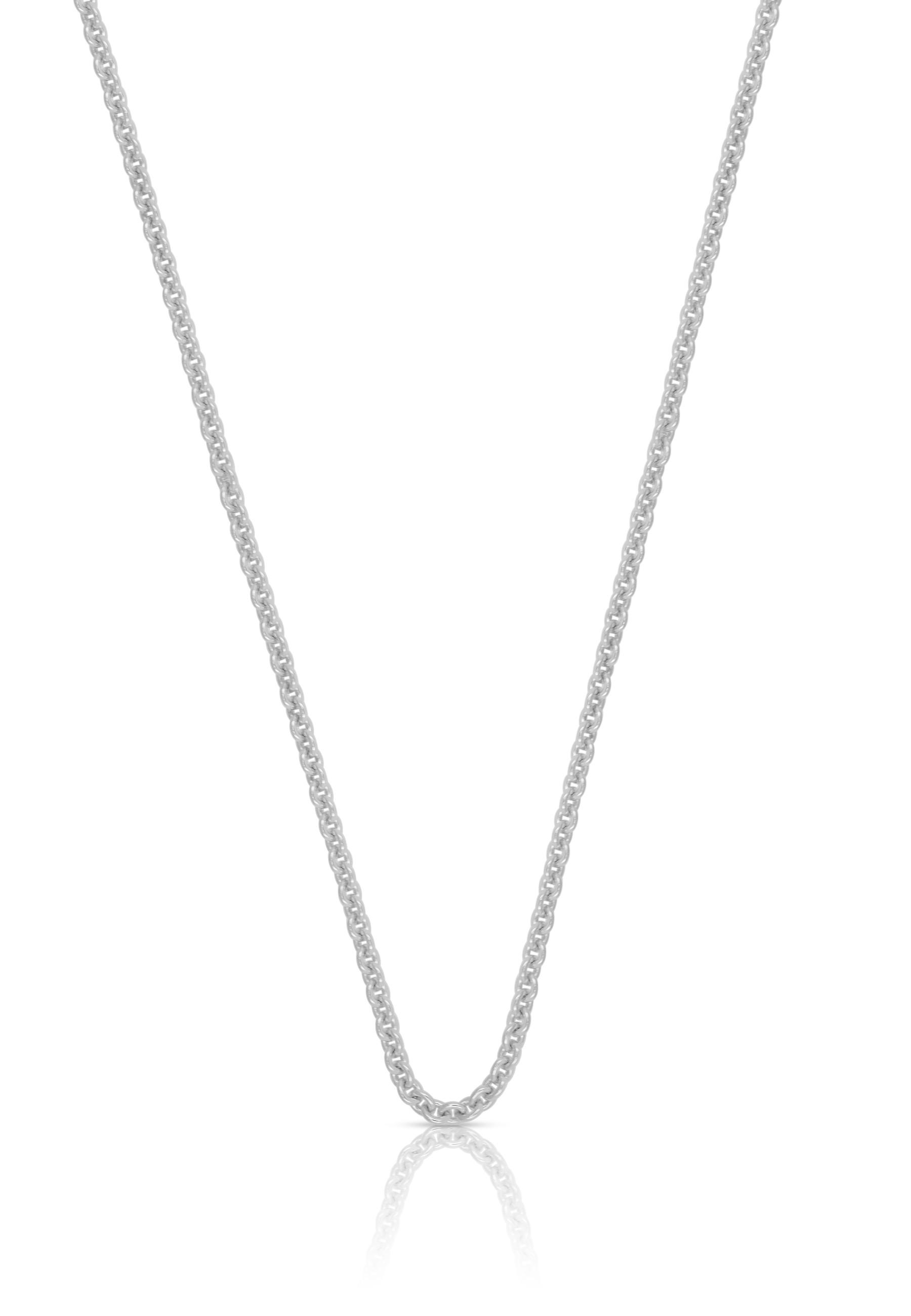 MUAU Schmuck Collier Anker Weissgold 585, 2mm, 42cm