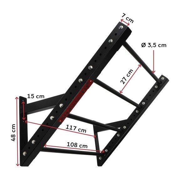 GladiatorFit Flying Pull Up Bar Klimmzugleiter für Rig, Rack oder Wand