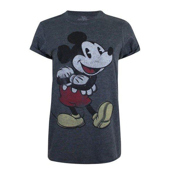 Disney Mickey Mouse Vintage Print Kurzarm T-Shirt