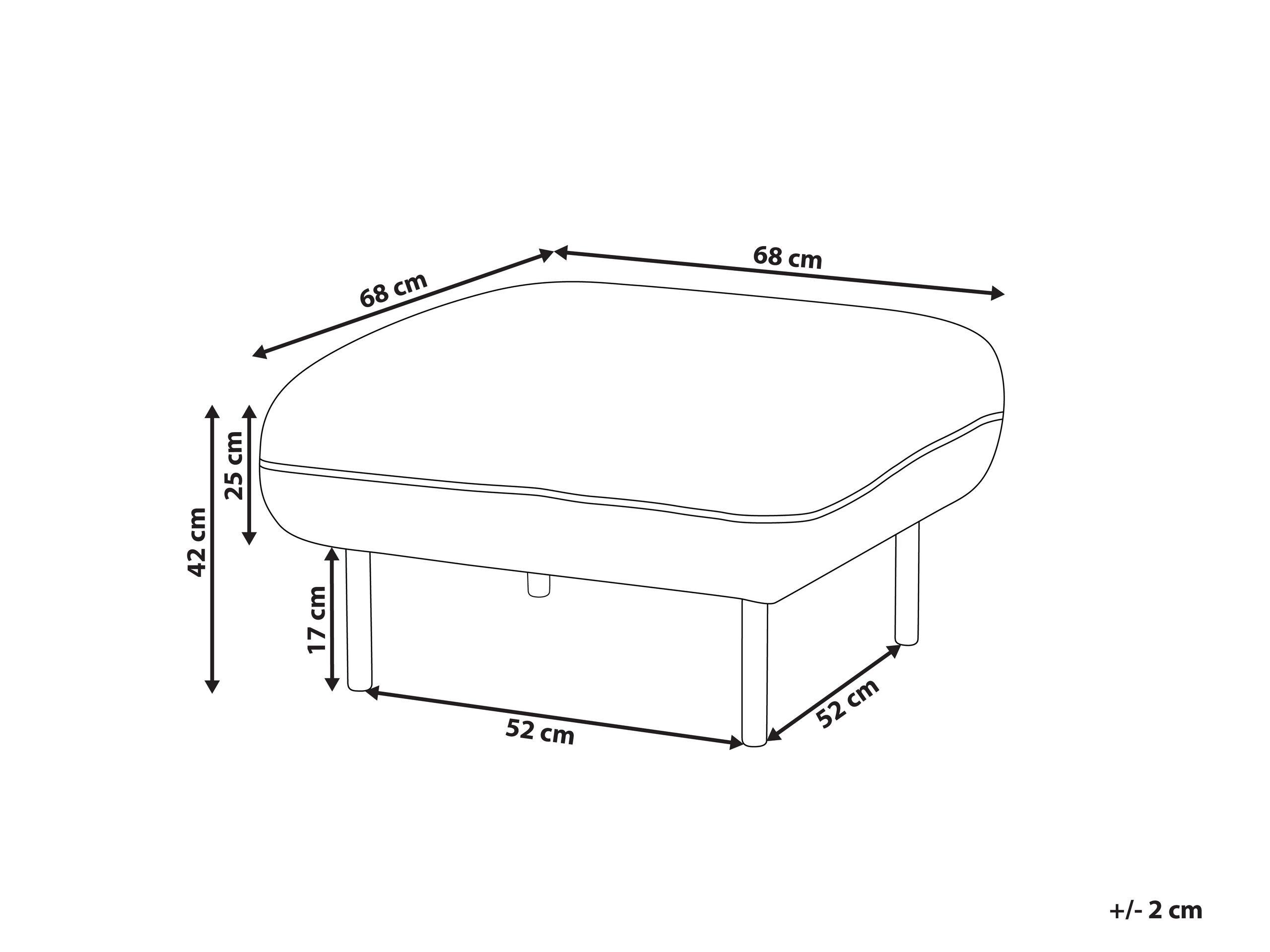 Beliani Ottomane aus Bouclé Retro TONSBERG
