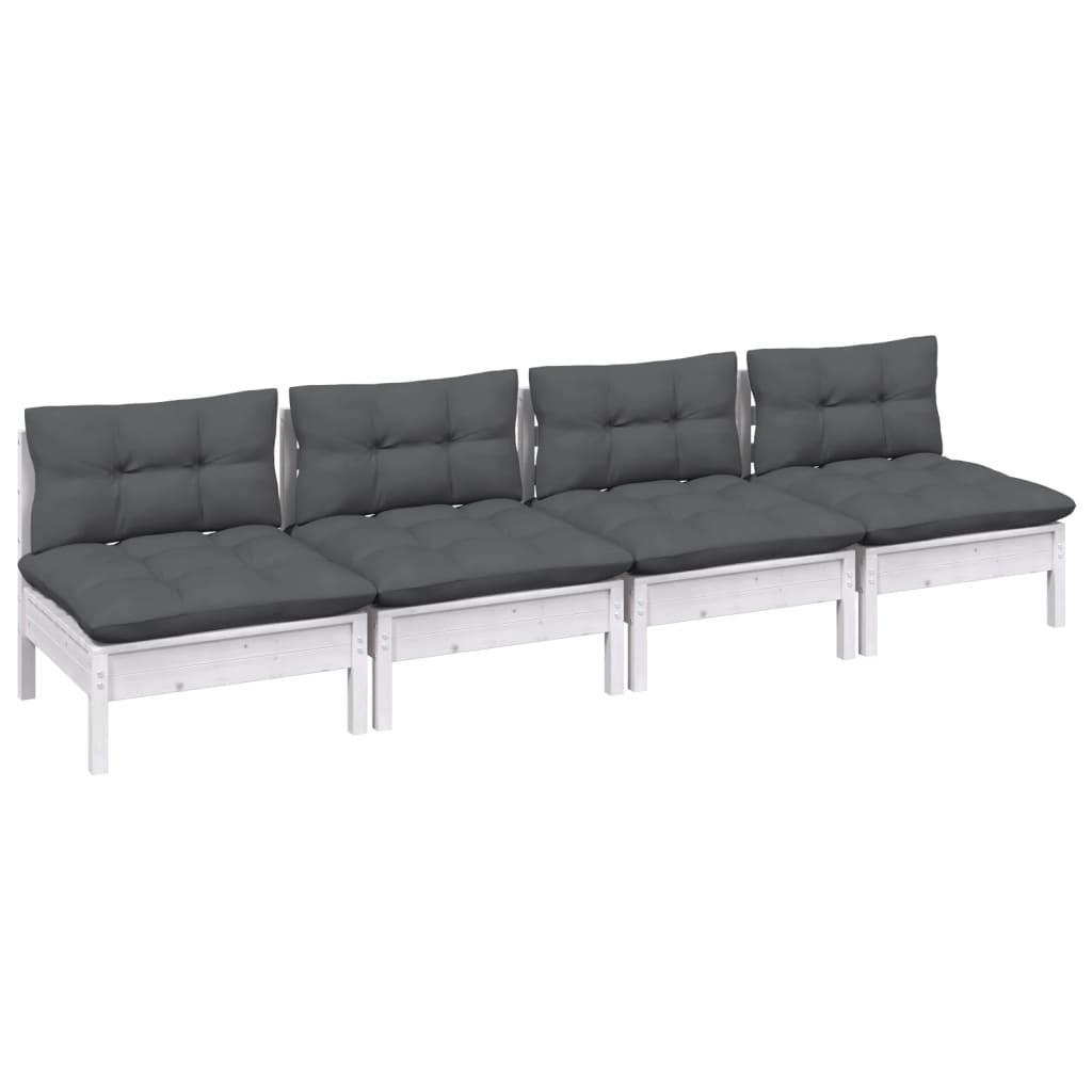 VidaXL 4-sitzer-gartensofa kiefernholz