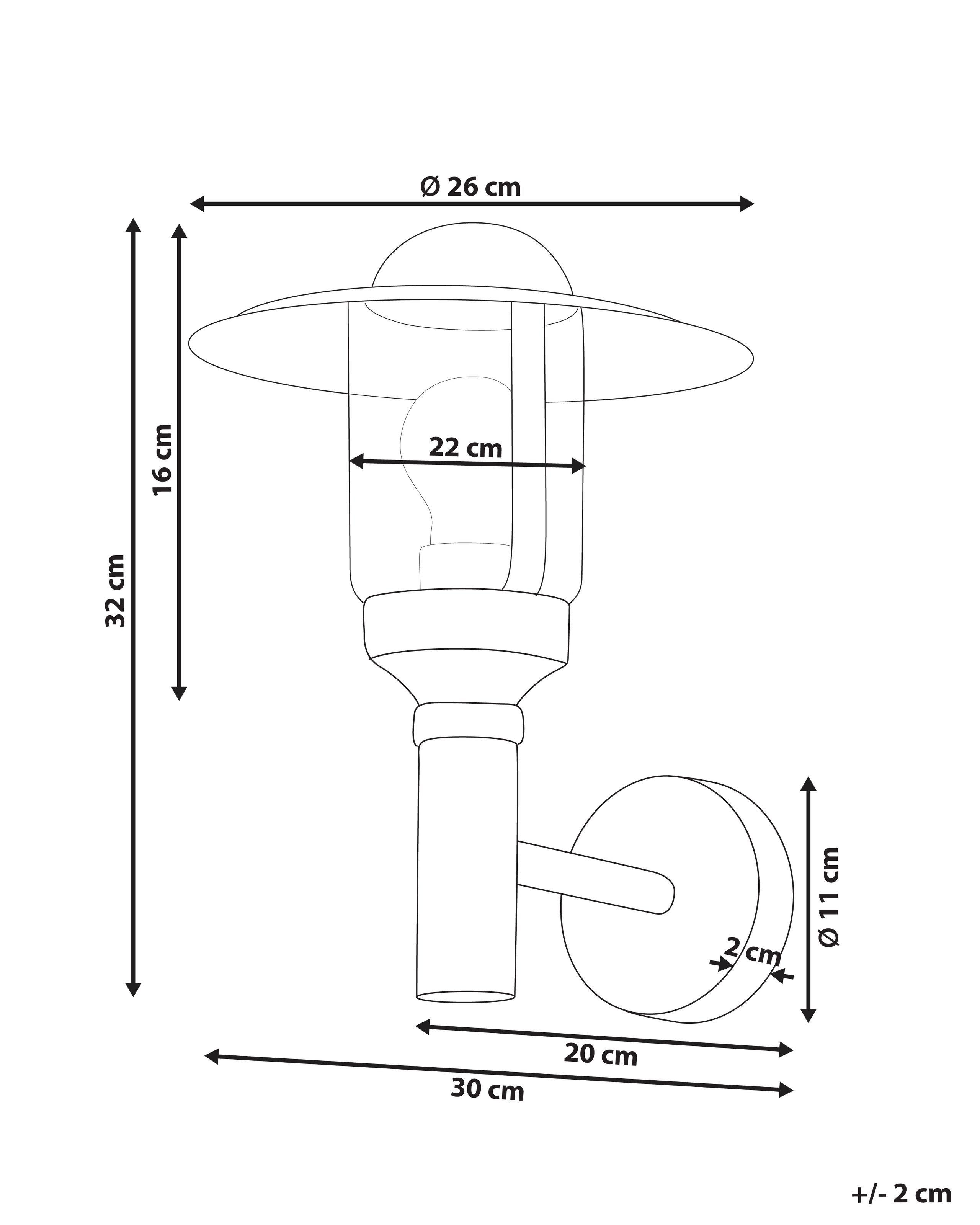 Beliani Aussenwandleuchte aus Aluminium Modern TIZU