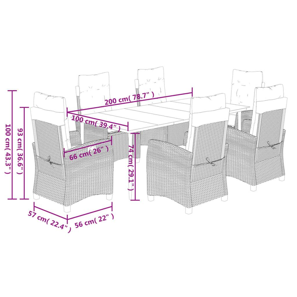 VidaXL Garten essgruppe poly-rattan