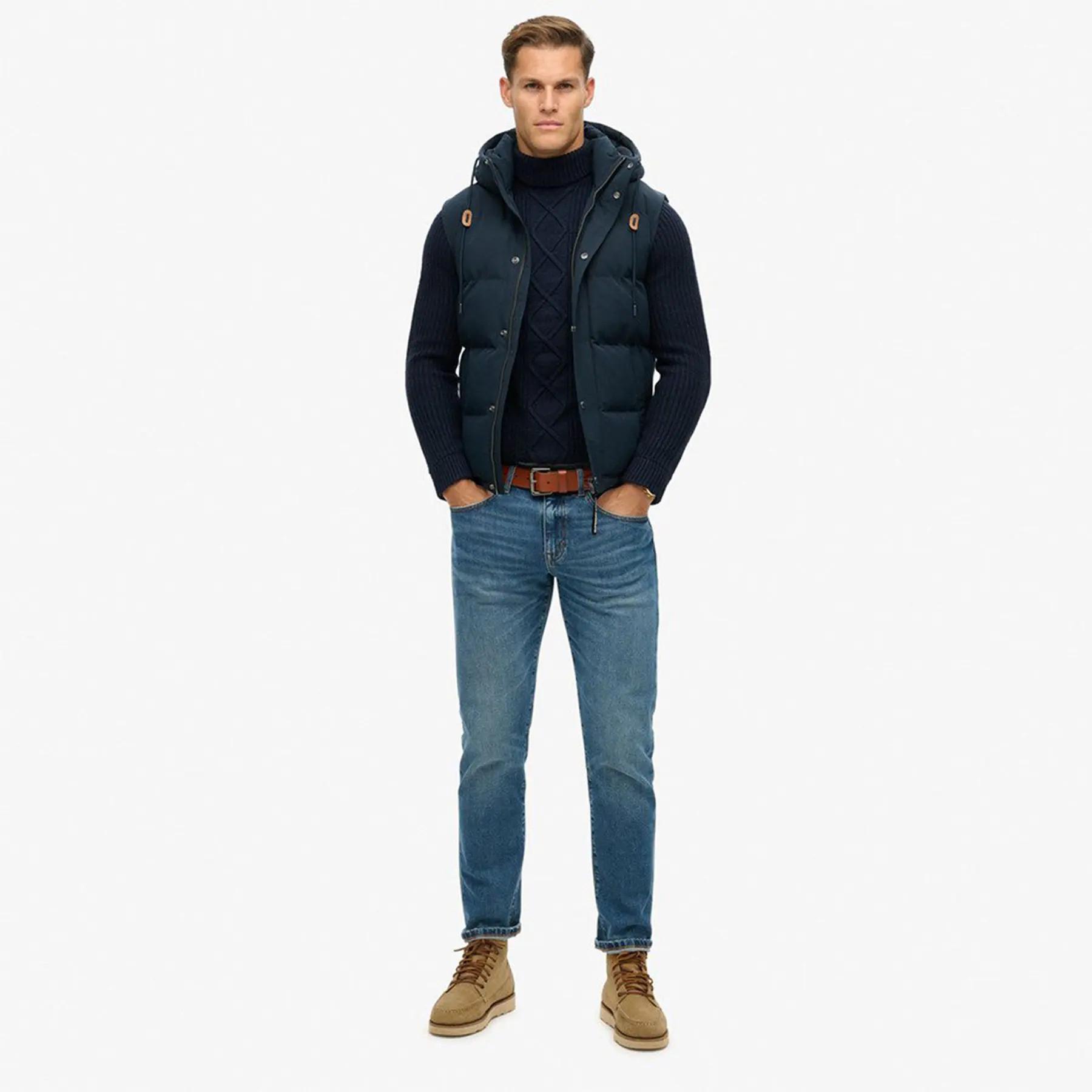 Superdry daunenweste mit kapuze everest
