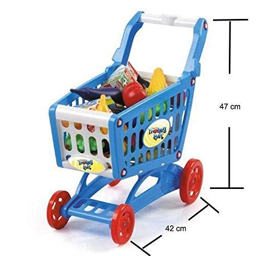 Activity-board Kinder Einkaufswagen Spielset, Gefüllt mit mehr als 50 Kunststoff Lebensmitteln Spielzeug