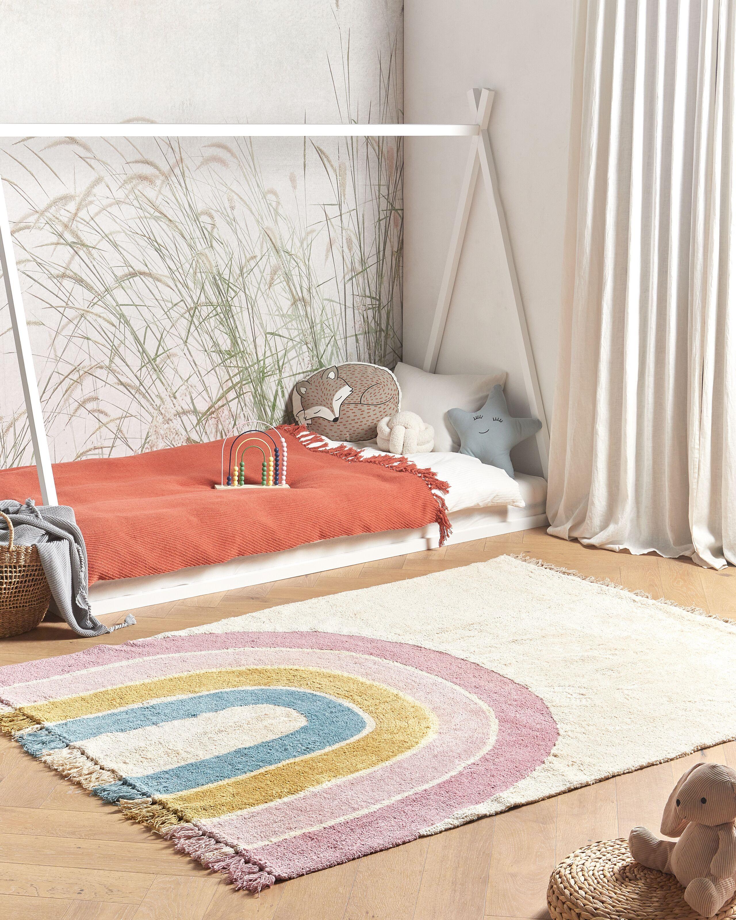 Beliani Kinderteppich aus Baumwolle Boho TATARLI