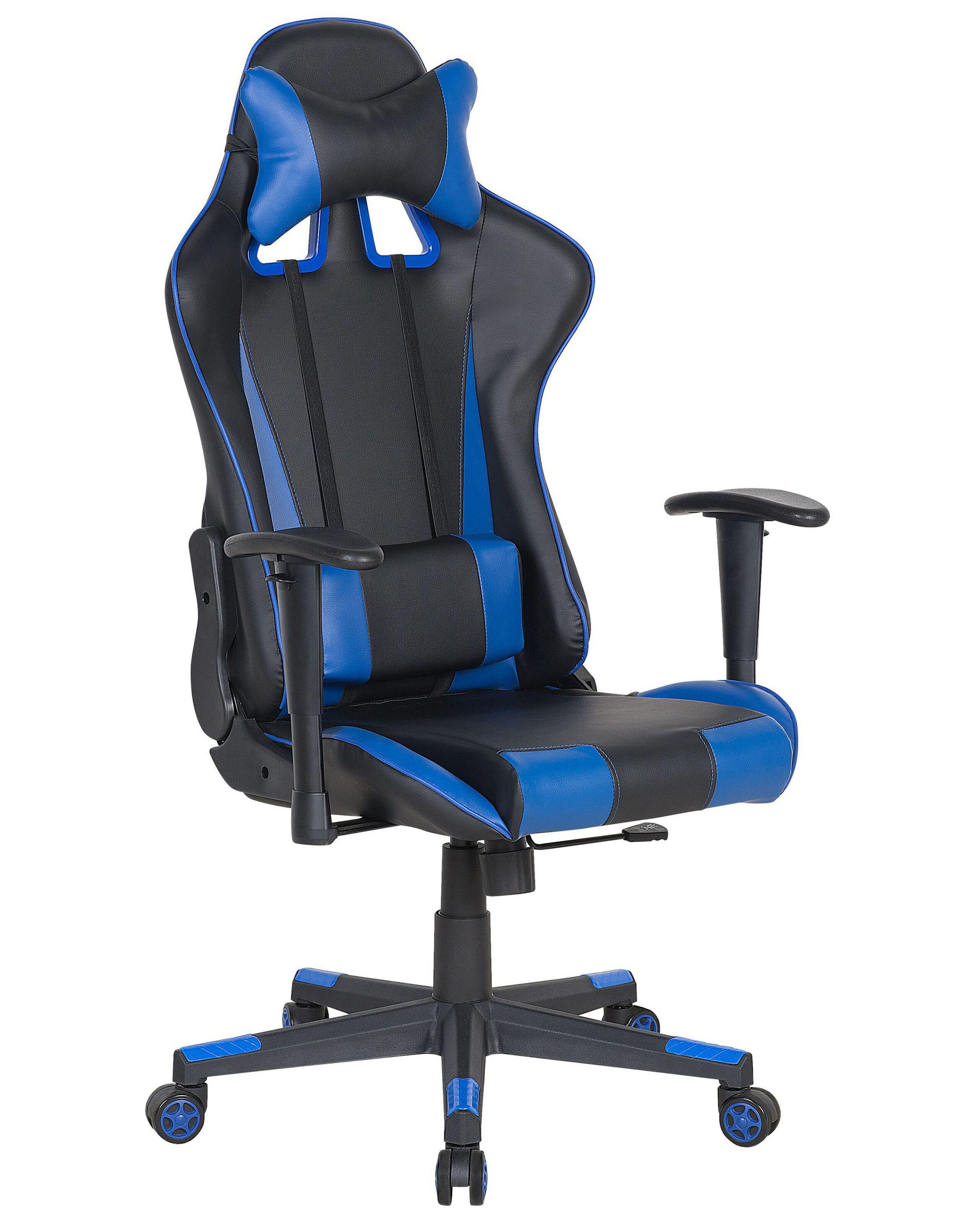 Beliani Bürostuhl aus Kunstleder Retro GAMER