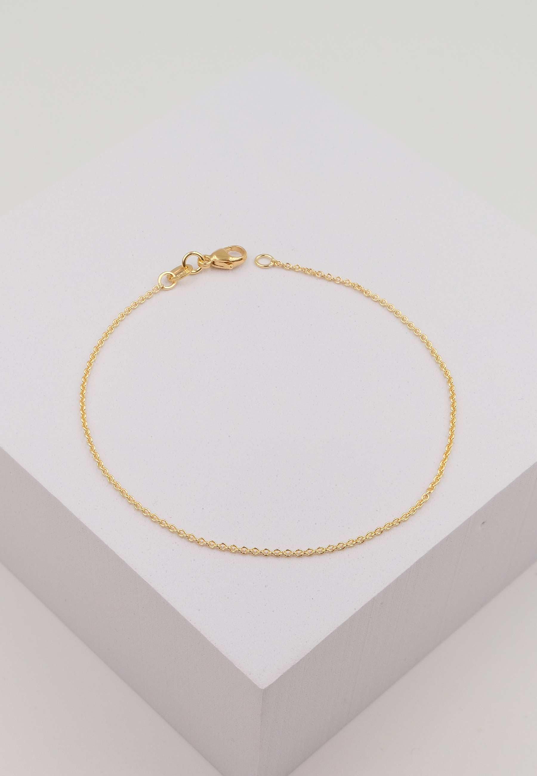 MUAU Schmuck Bracelet Rundanker Gelbgold 750, 19cm, 1.3mm
