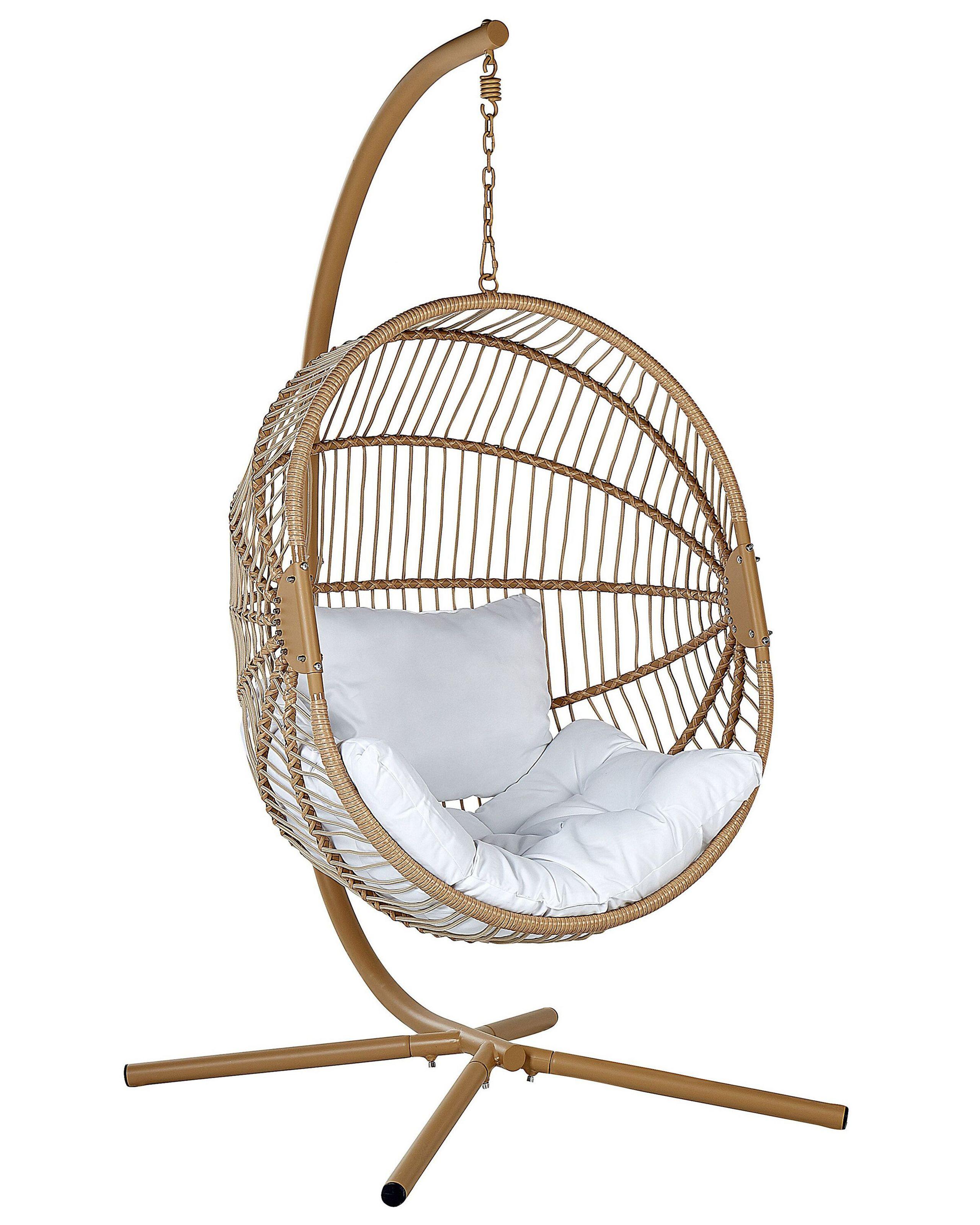Beliani Hängesessel mit Gestell aus PE Rattan Boho ACRI