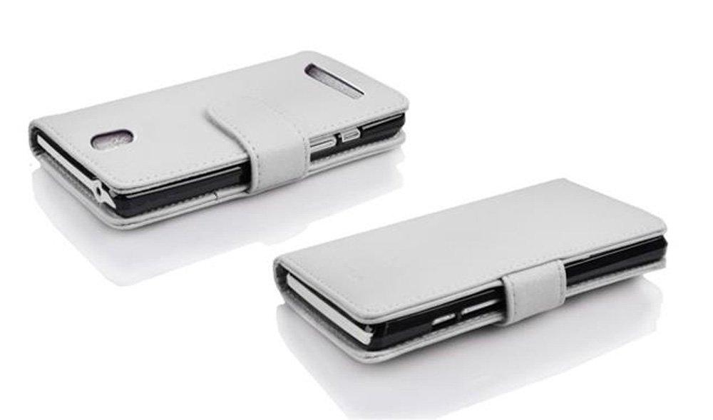 Cadorabo Hülle für HTC Desire 500 strukturiertem Kunstleder, Kartenfach