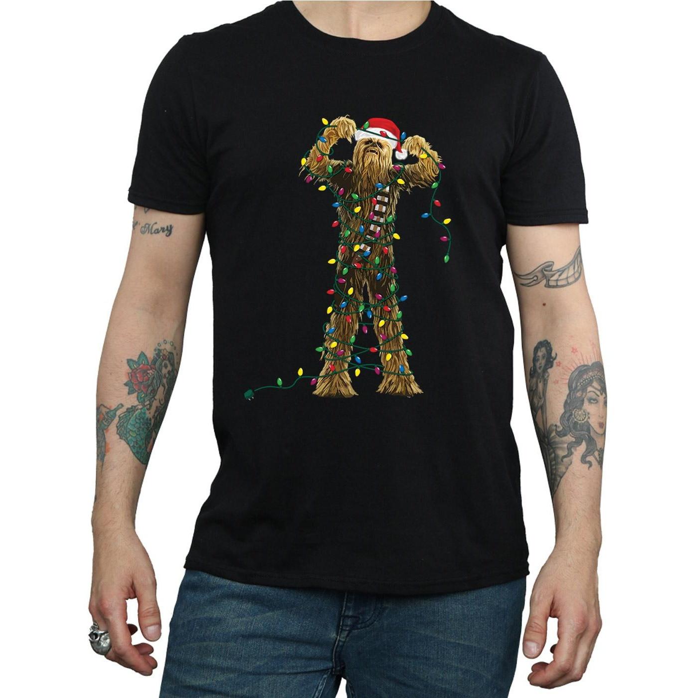 STAR WARS Star Wars Chewbacca Christmas Lights T-Shirt