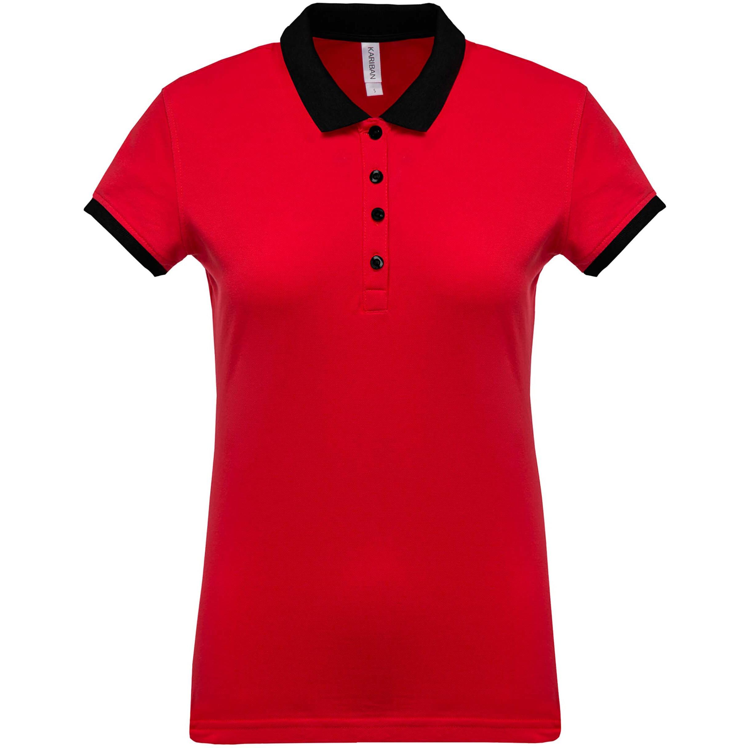 Kariban Bicolor Kurzarm Poloshirt