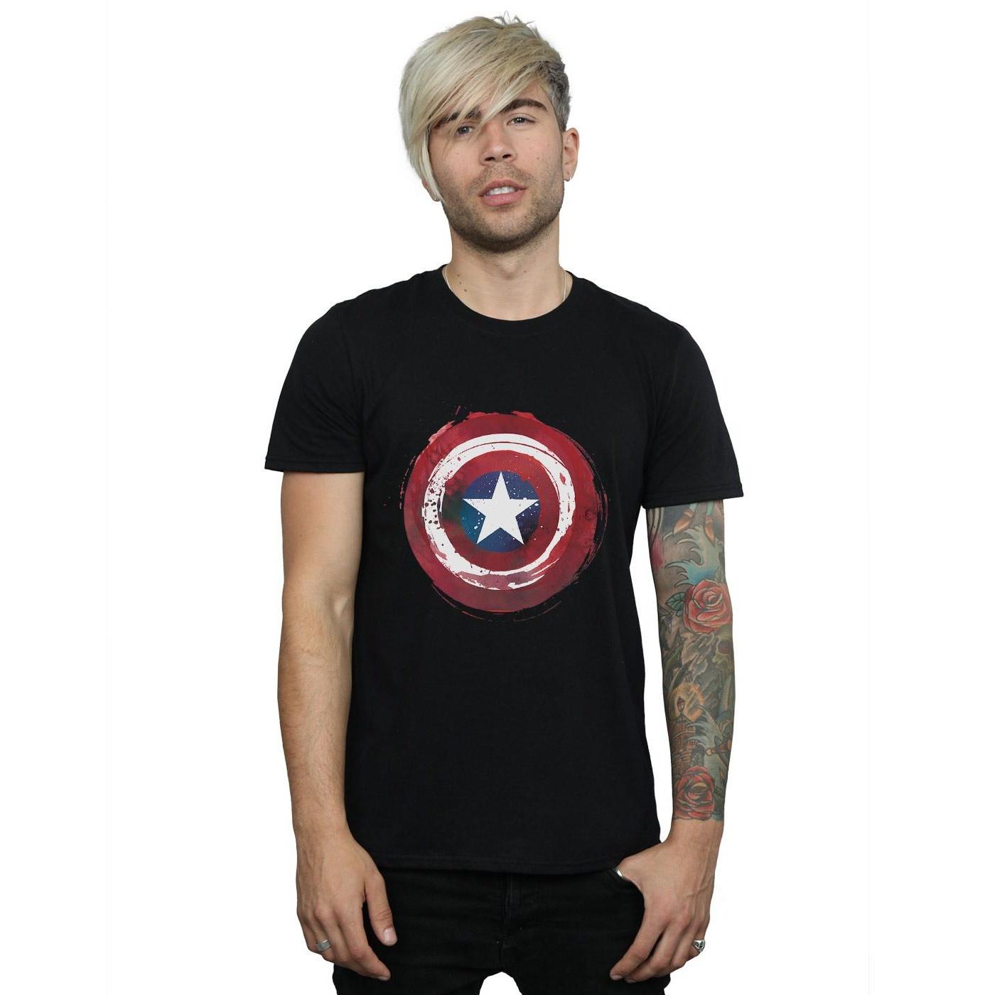 MARVEL Captain America Distressed Shield T-Shirt