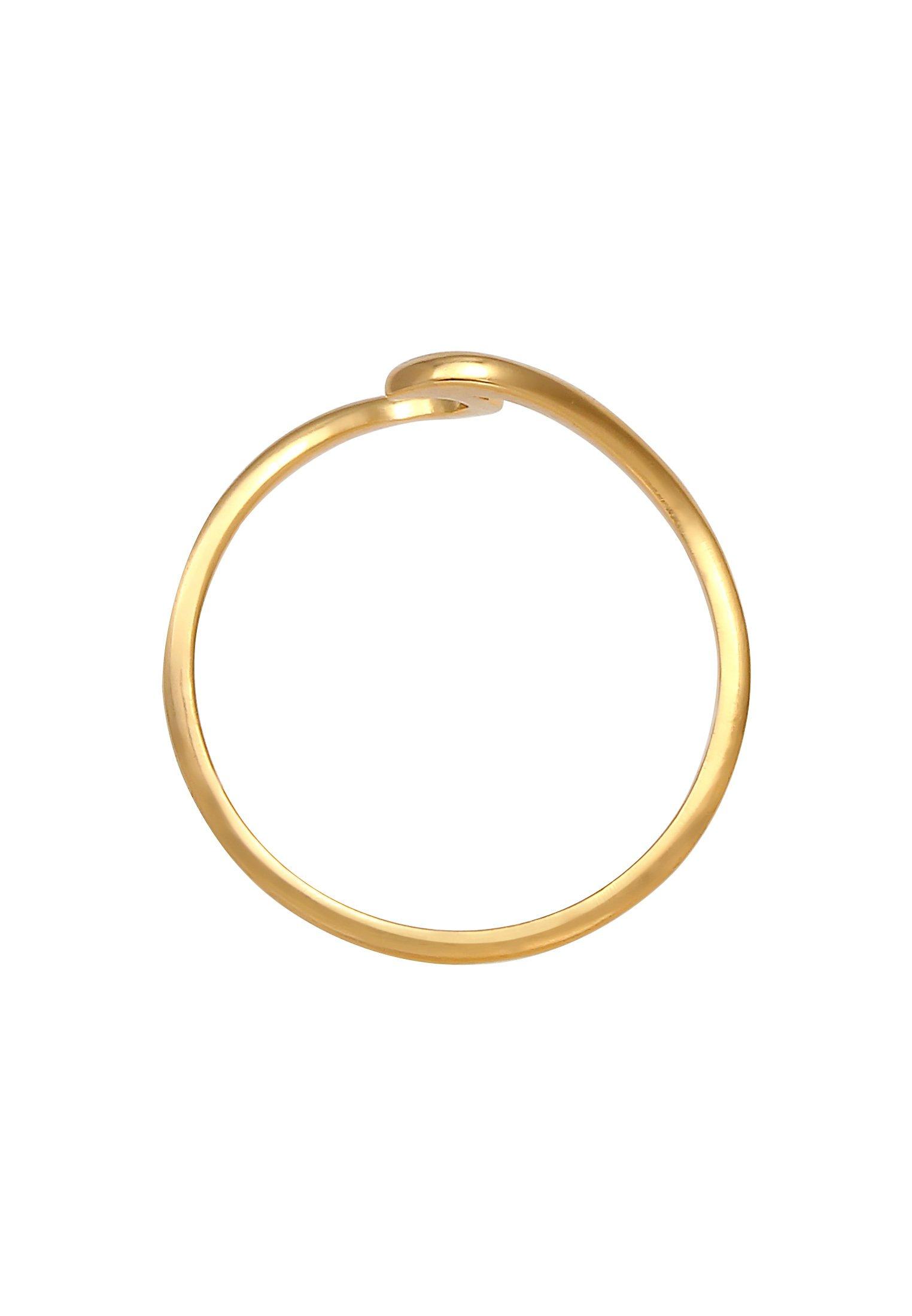 Elli Ring Wellen Wave Strand Maritim 375 Gelbgold