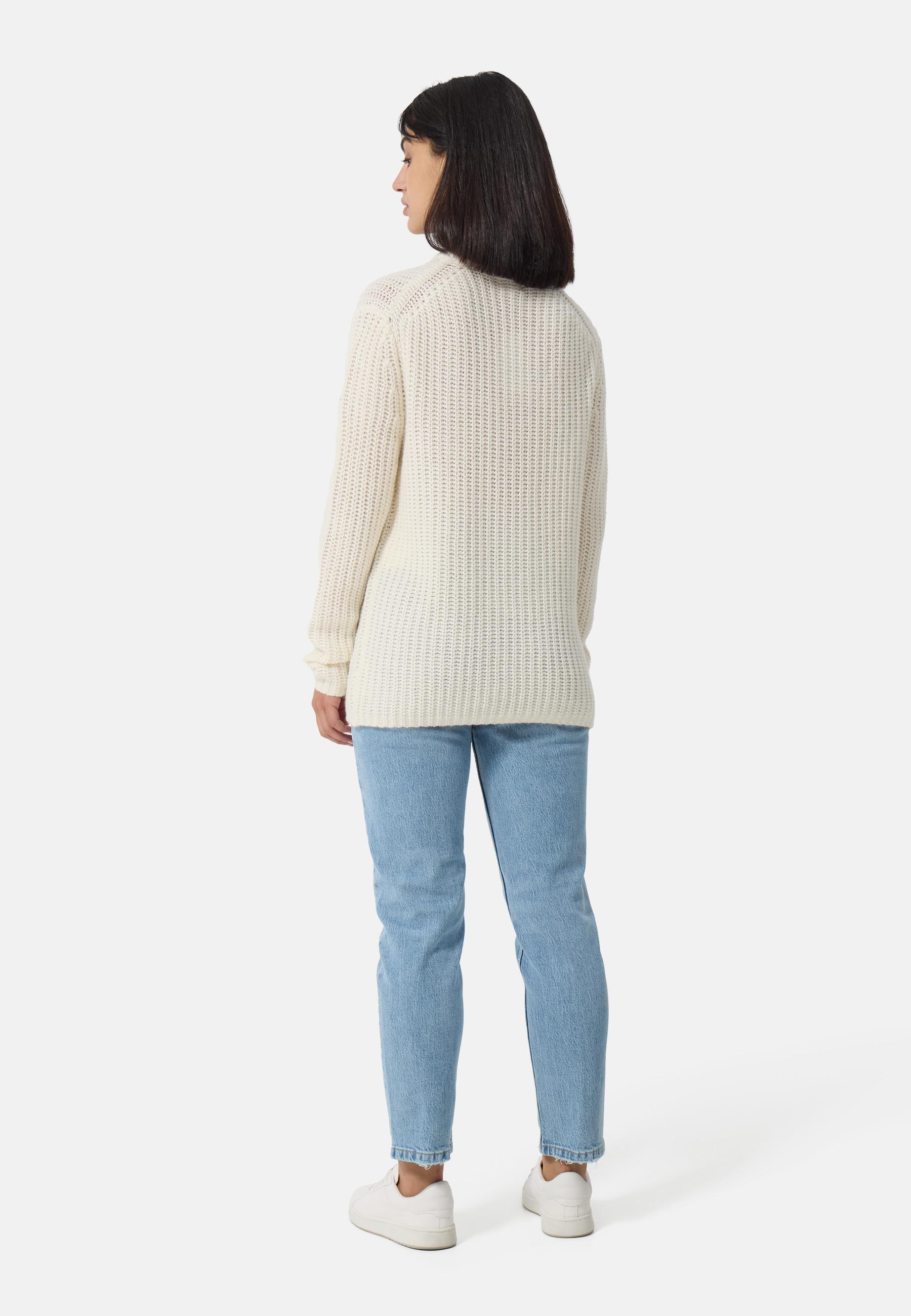 CASH-MERE.CH Grobgestrickter Wolle Kaschmir Rundhals Pullover