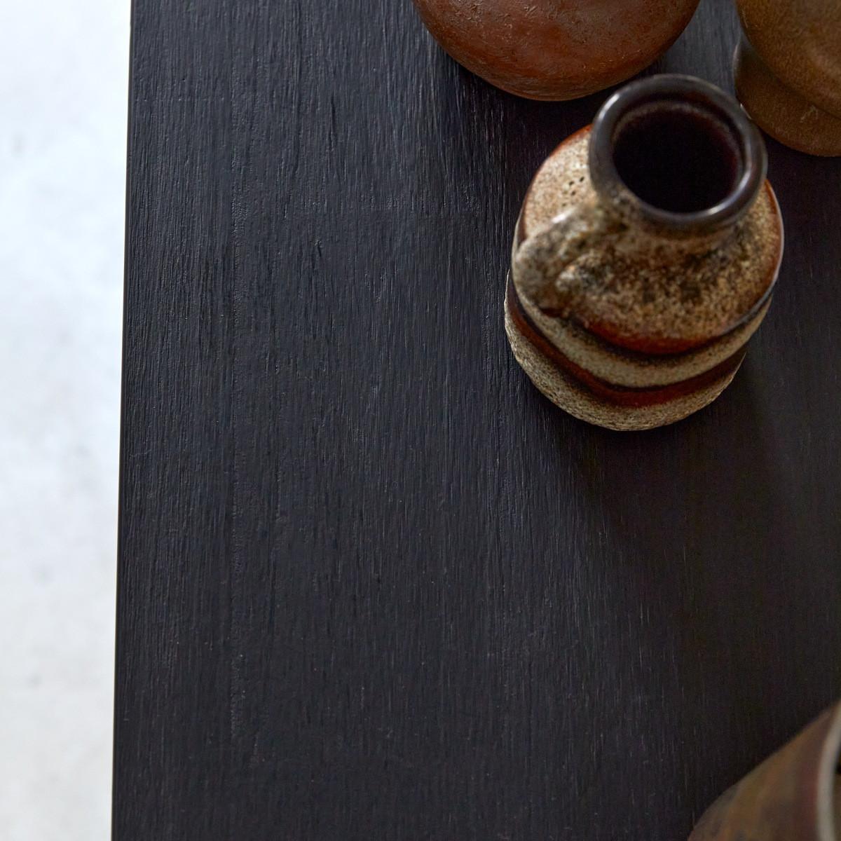 Tikamoon Konsole aus massivem Kiefernholz mit 2 Schubladen Zenaka