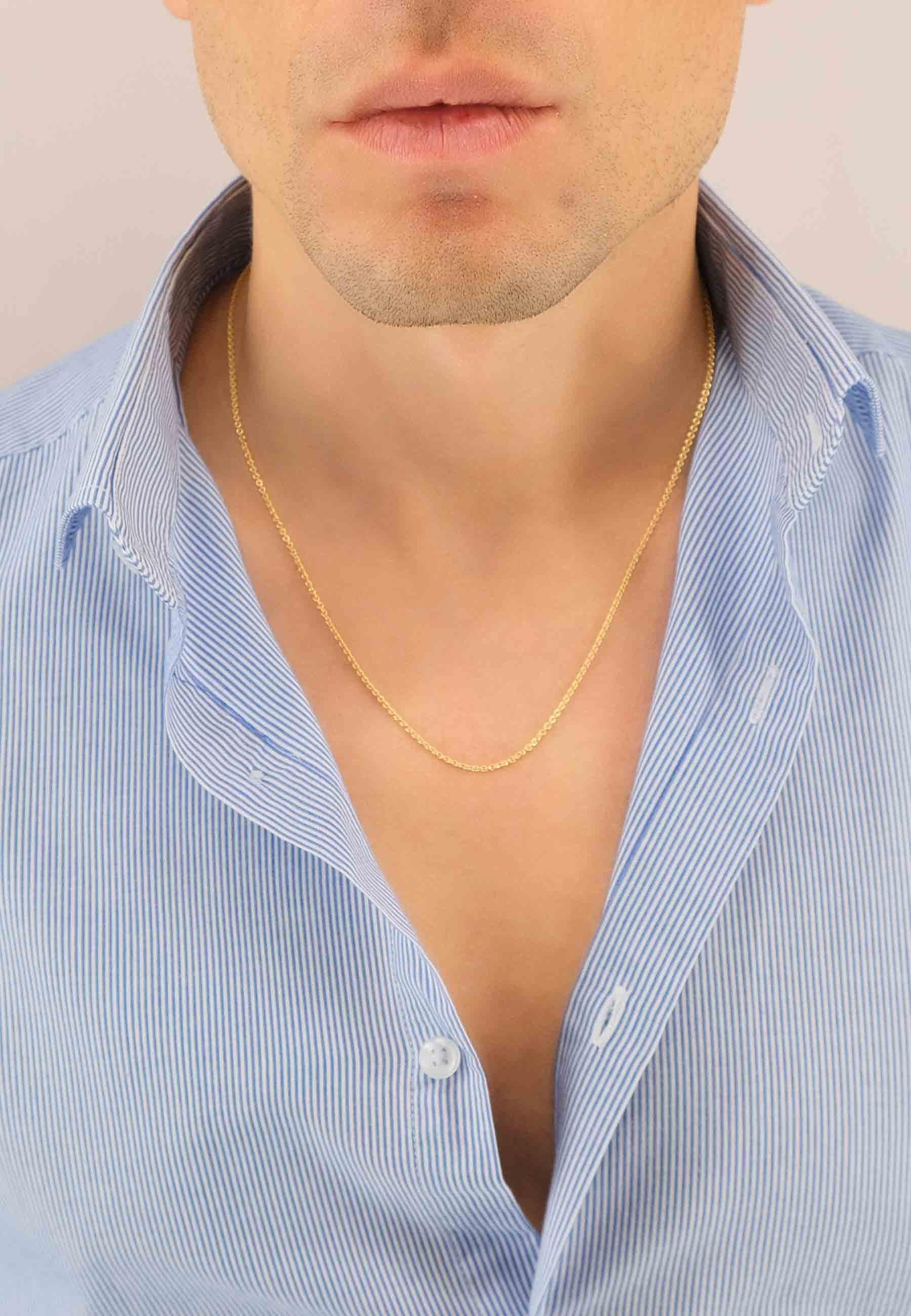 MUAU Schmuck Collier Rundanker Gelbgold 375, 1.7mm, 38cm
