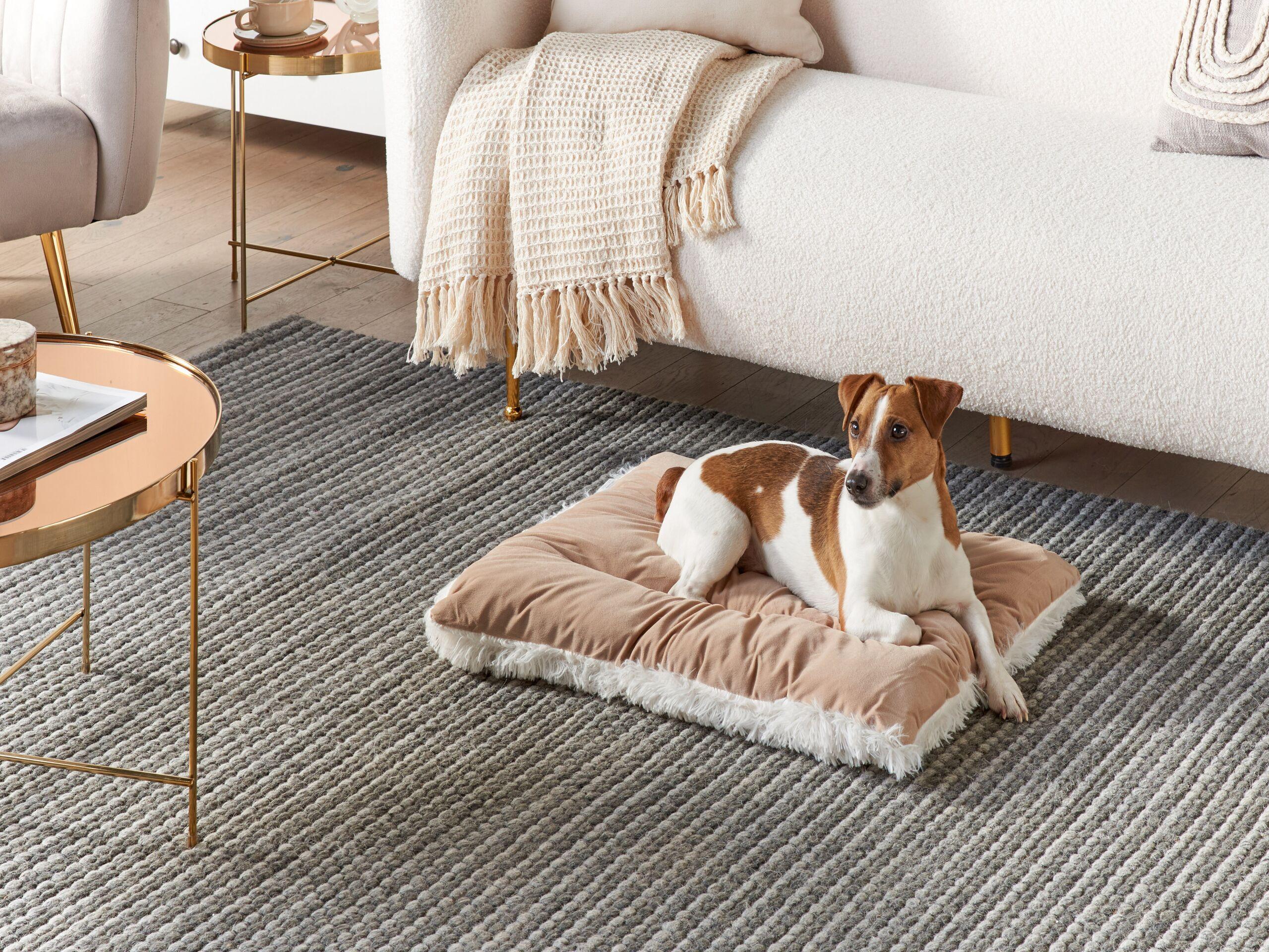 Beliani Tierbett aus Samtstoff Klassisch ERGANI