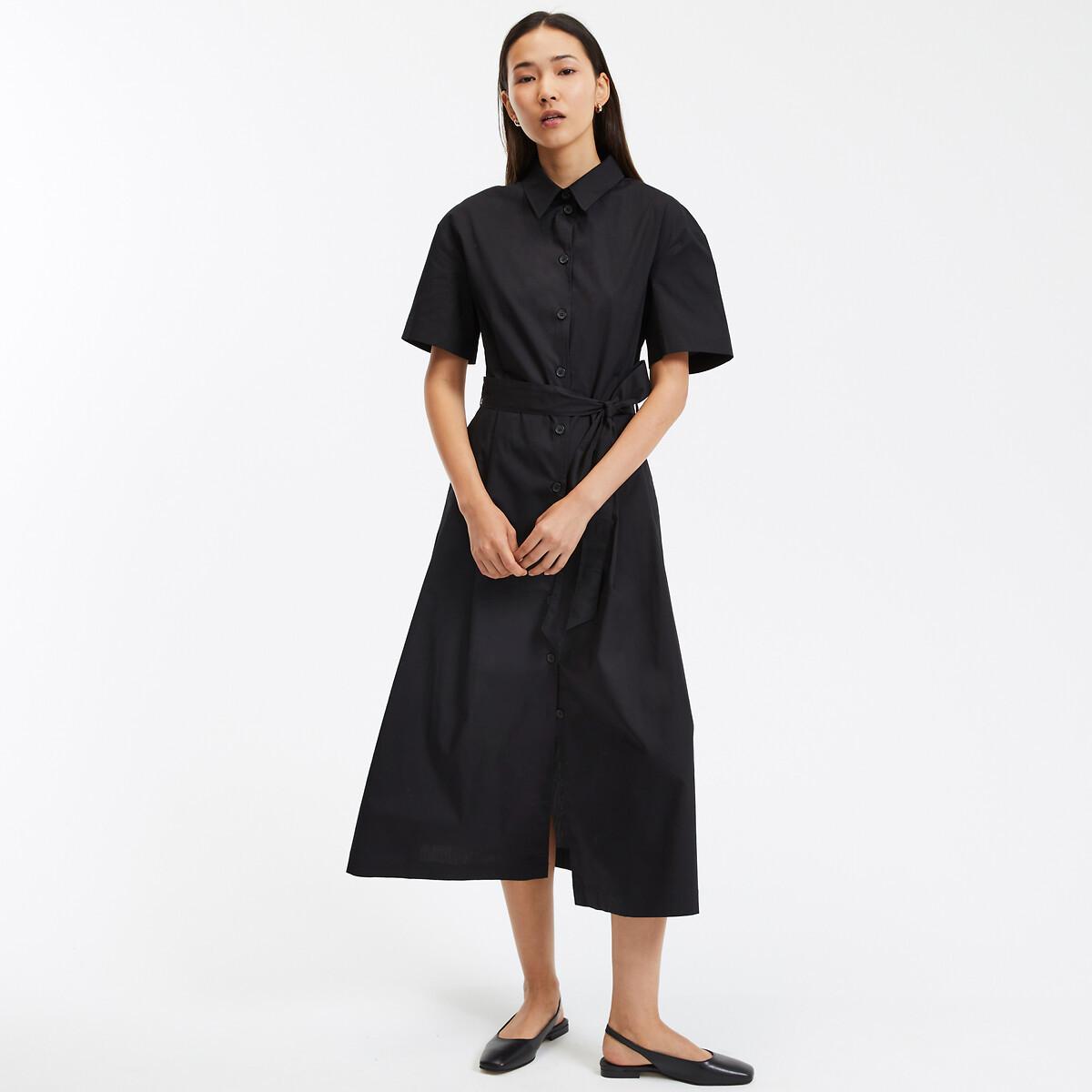 La Redoute Collections Blusenkleid mit Bindegürtel