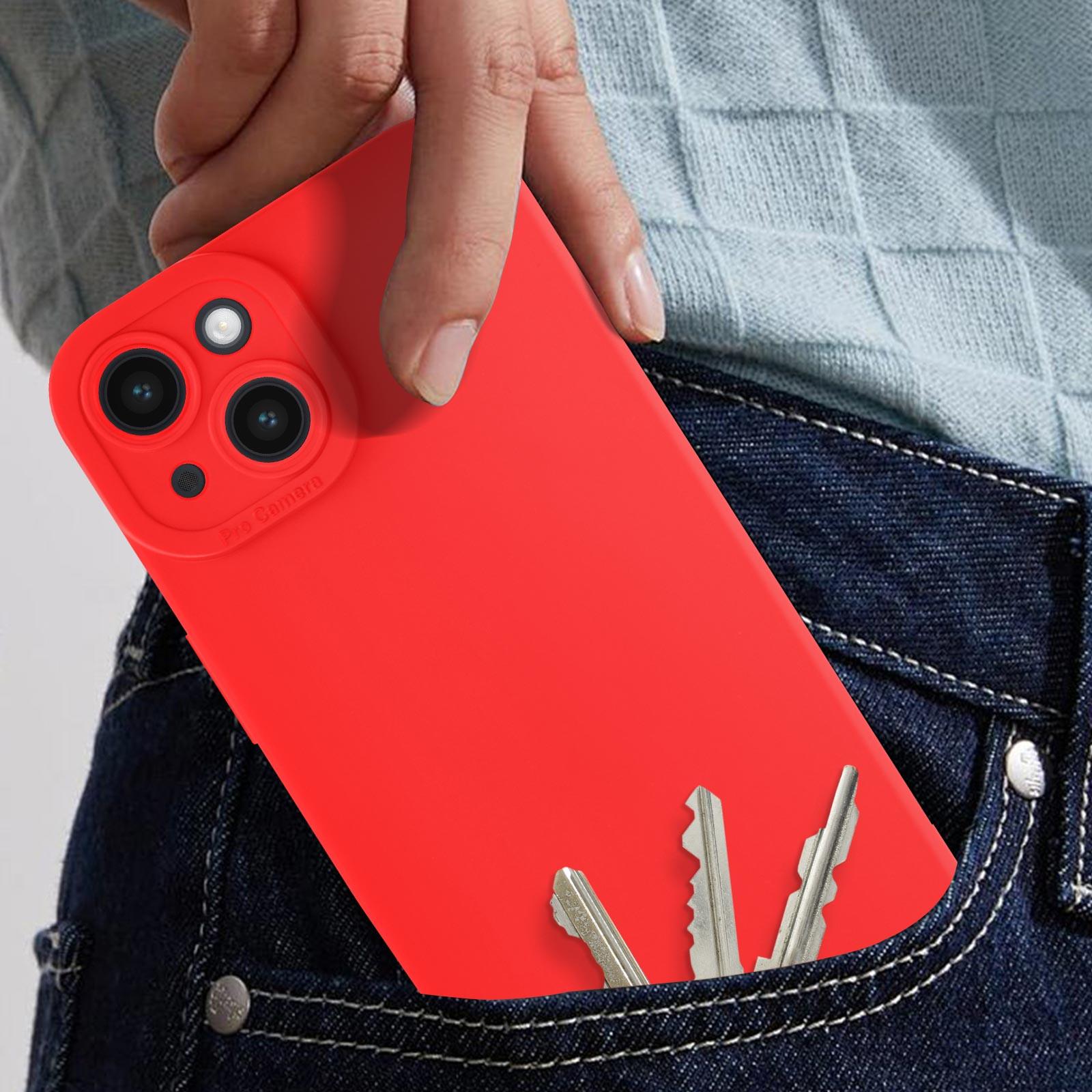 Avizar Weiche Hülle Apple iPhone 14 Rot