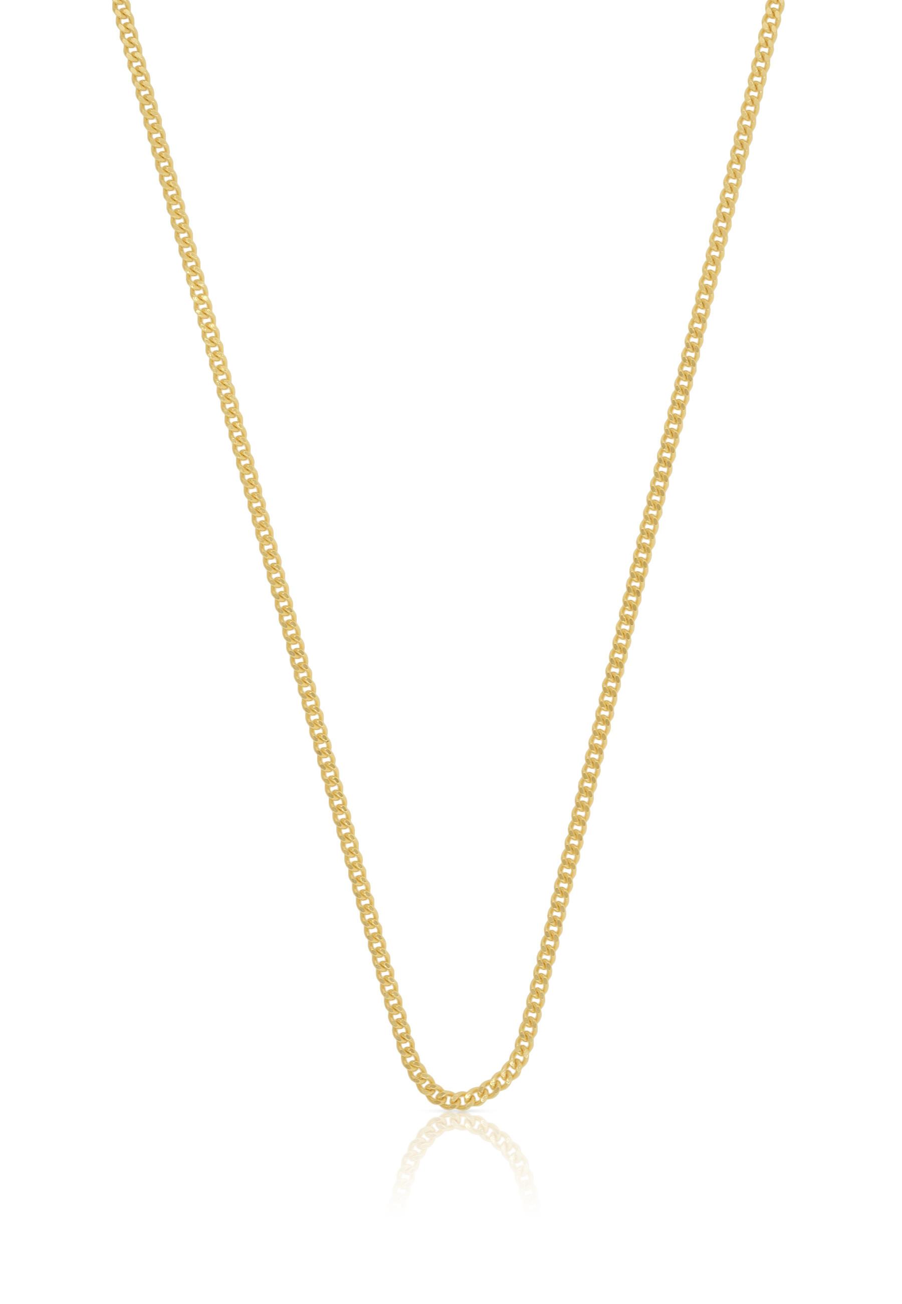 MUAU Schmuck Collier Panzer Gelbgold 585, 1.4mm, 45cm