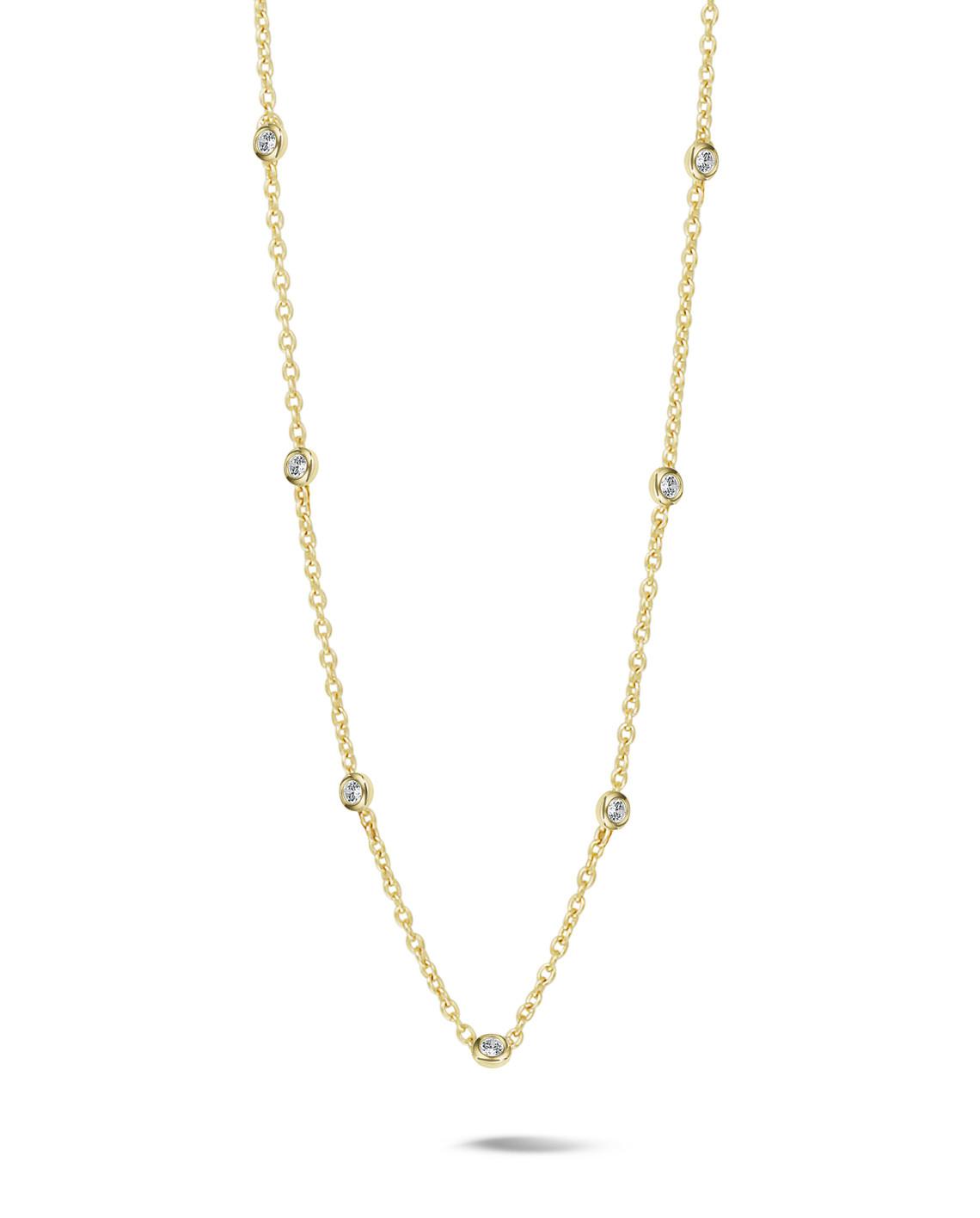 PHANTASYA Kette mit Zirkonia 1618 Vergoldet