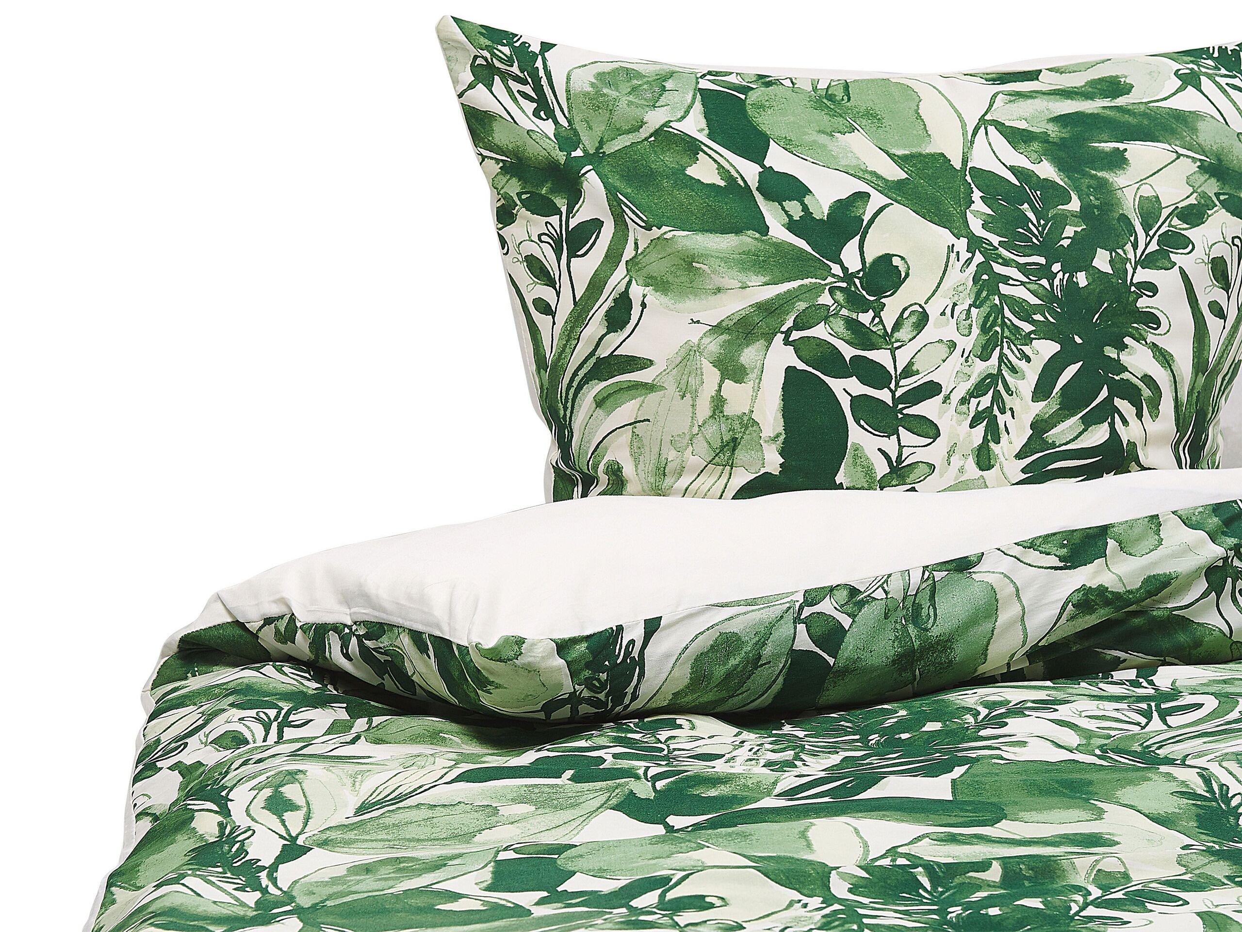 Beliani Bettwäsche-Set aus Baumwollsatin Modern GREENWOOD