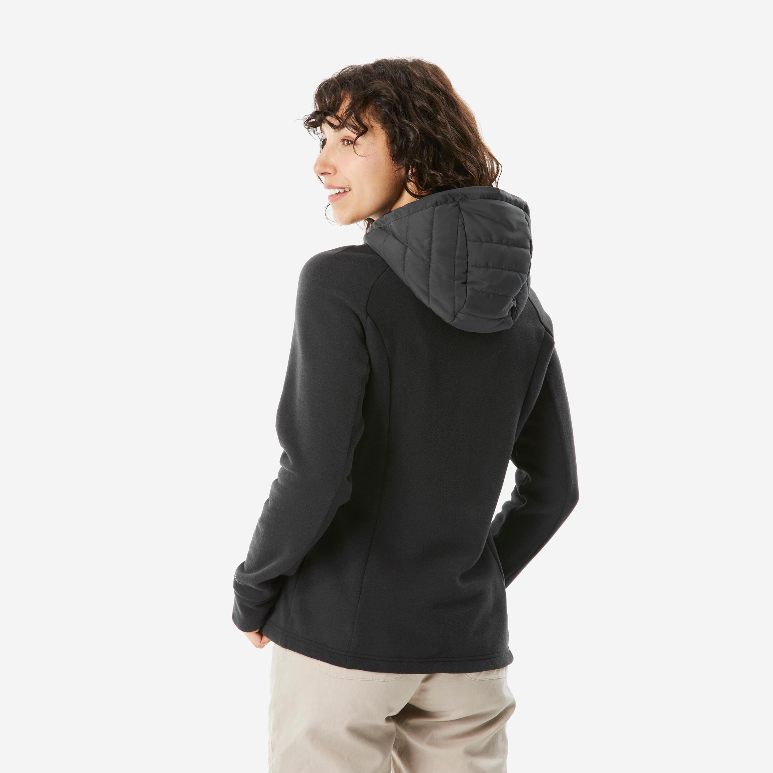 QUECHUA Sweatjacke Hybridjacke mit Kapuze Naturwandern - NH500