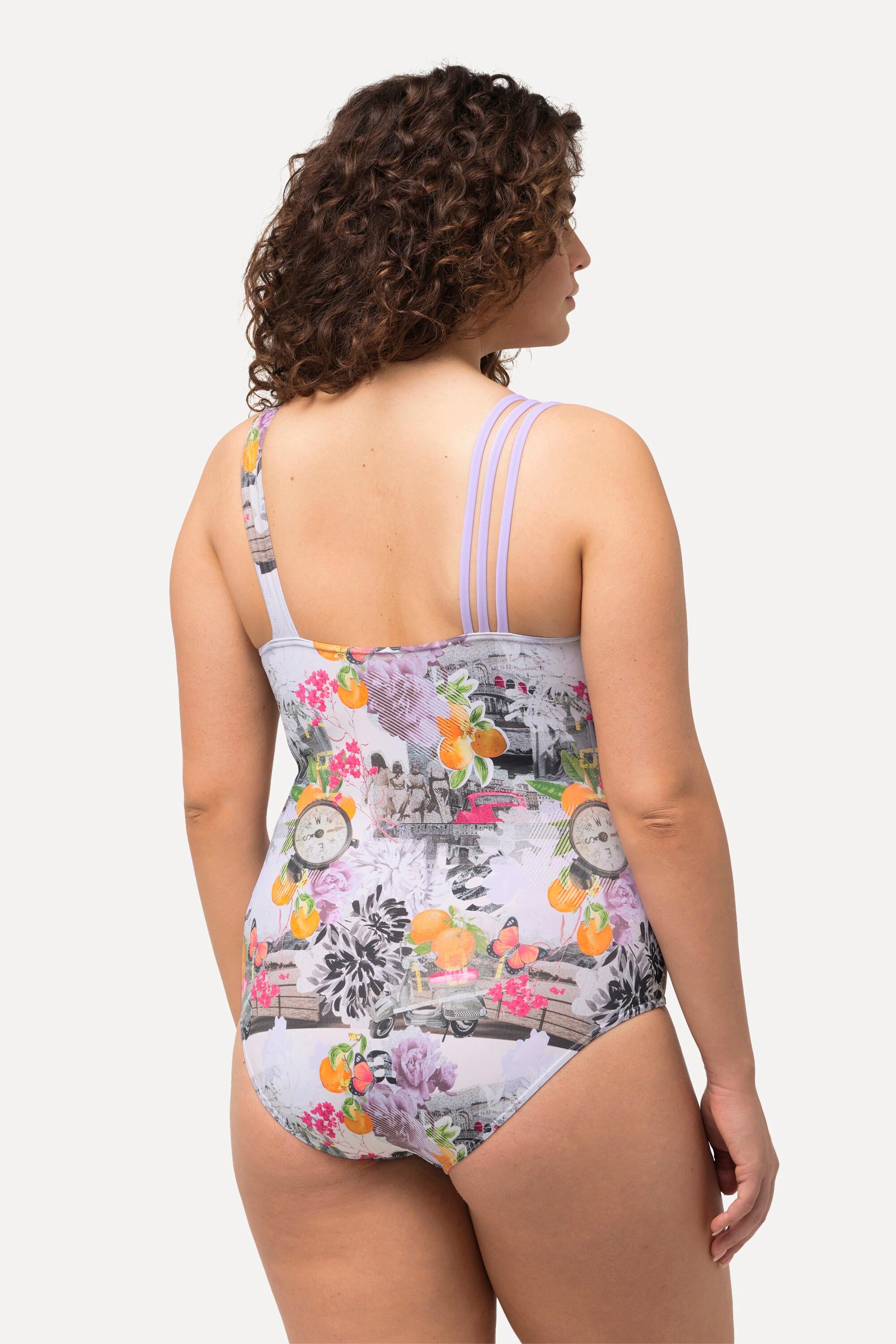 Ulla Popken Badeanzug, Uhren, Softcups, geteilter Träger