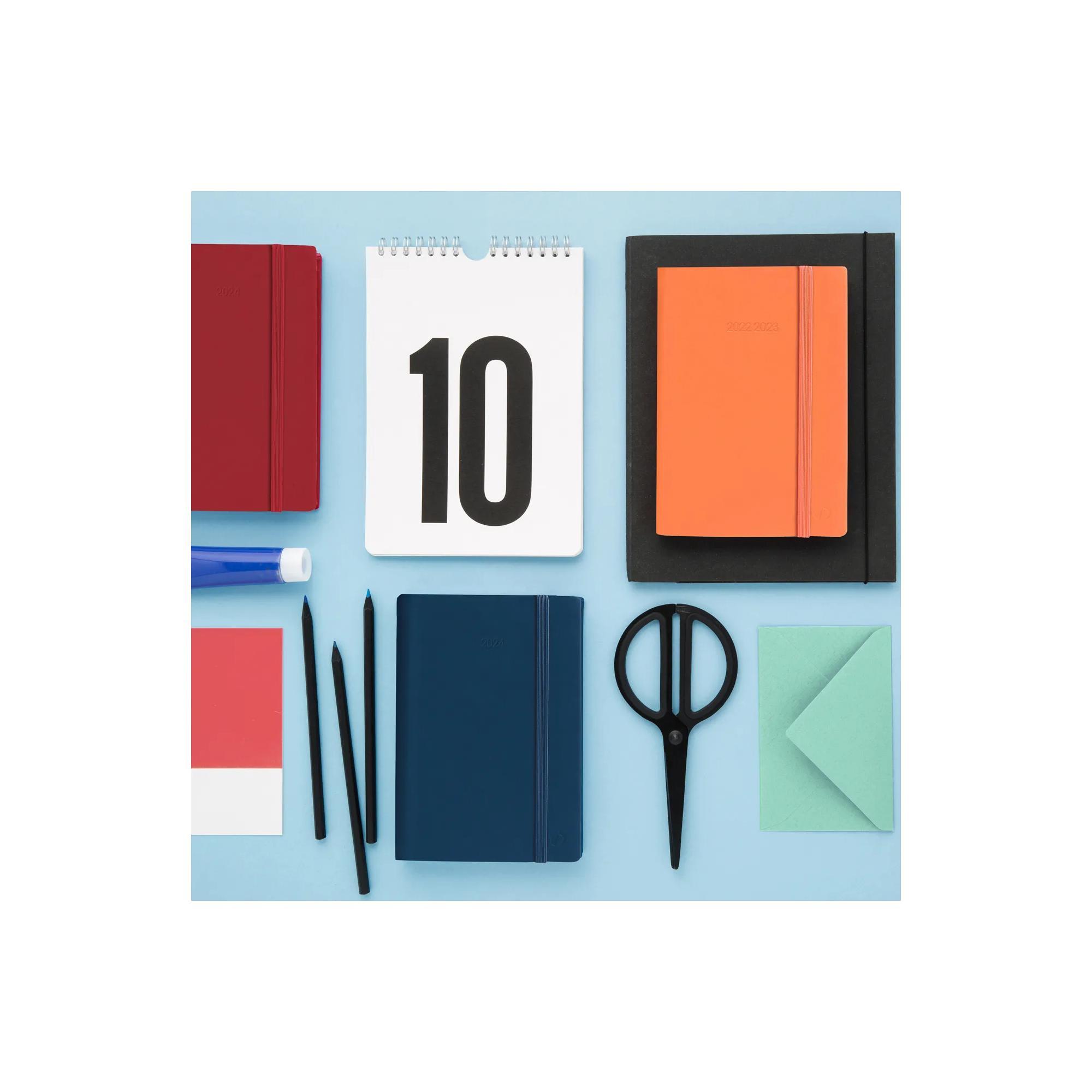 QUO-VADIS Quo Vadis - Terminkalender - 2025 - Geschäft Prestige - Die Woche Planning - Mehrsprachig - Silk - Blau - Dez/Dez - 10x15 cm - Clair efontaine-Papier Elfenbein - Hergestellt in Frankreich