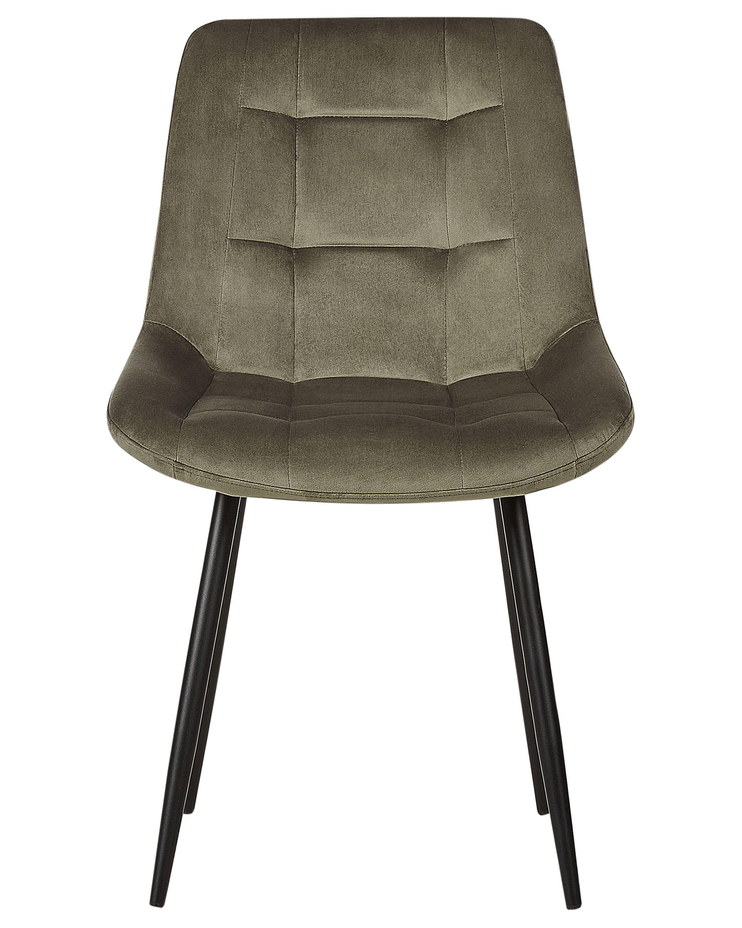 Beliani Esszimmerstuhl 2er Set aus Samtstoff Retro MELROSE