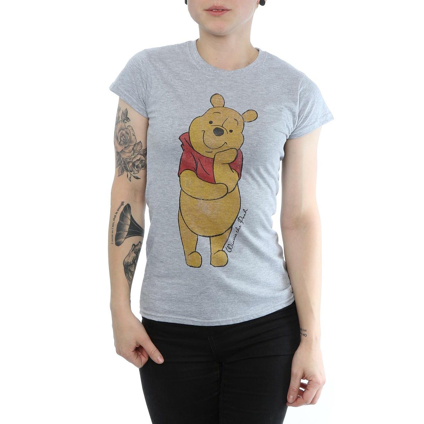 Winnie the Pooh Winnie the Pooh Bedrucktes Rundhals Kurzarm T-Shirt