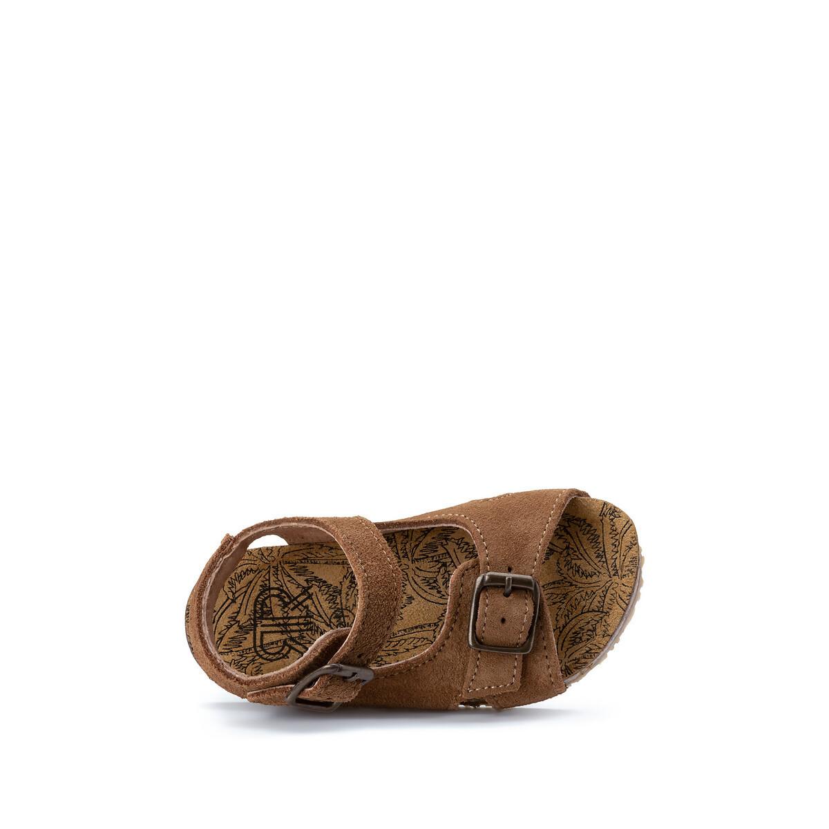 La Redoute Collections Ledersandalen mit Schnalle