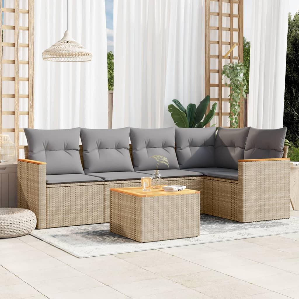 VidaXL Garten sofagarnitur poly-rattan