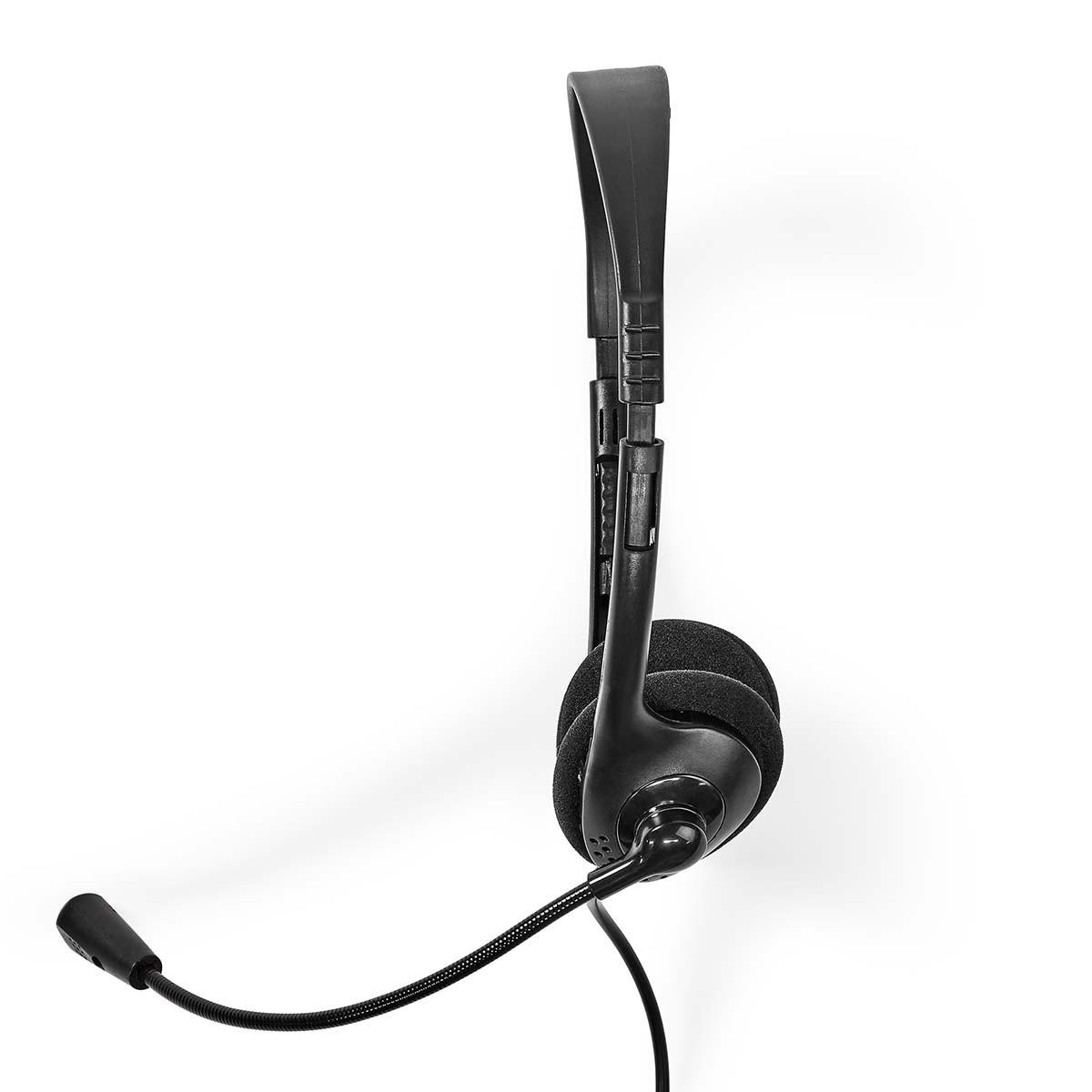 Nedis PC -Headset | On-Ear | Stereo | USB Typ-A / USB Typ-C ™ | Faltbares Mikrofon | Schwarz