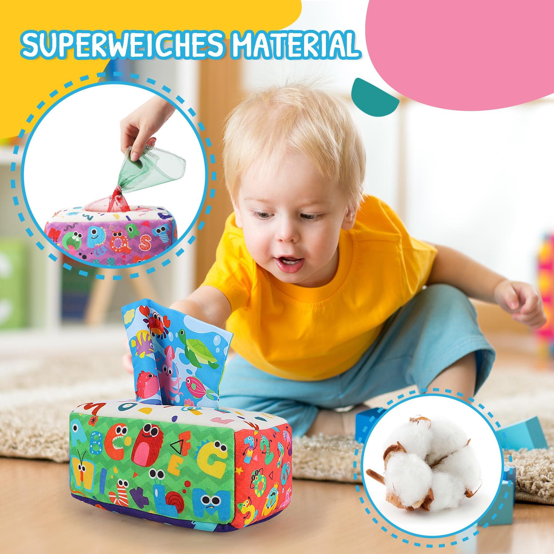 Activity-board Tissue Box Spielzeug ,Kontrast Babyspielzeug