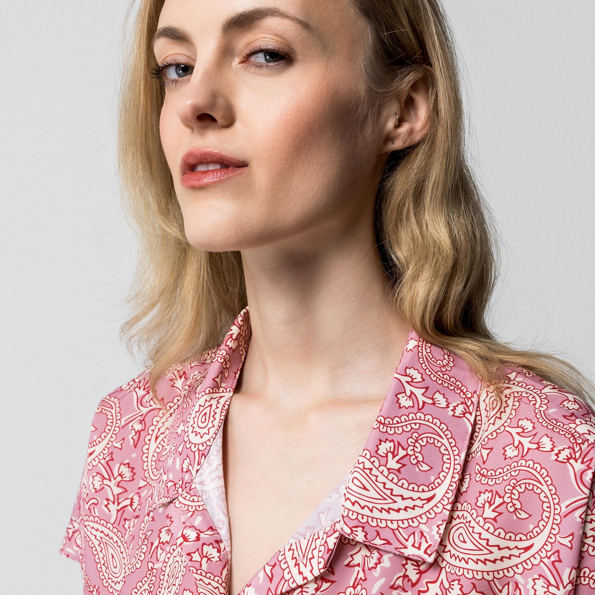 Manor Woman Gemusterte Relaxed Fit Kurzarmbluse