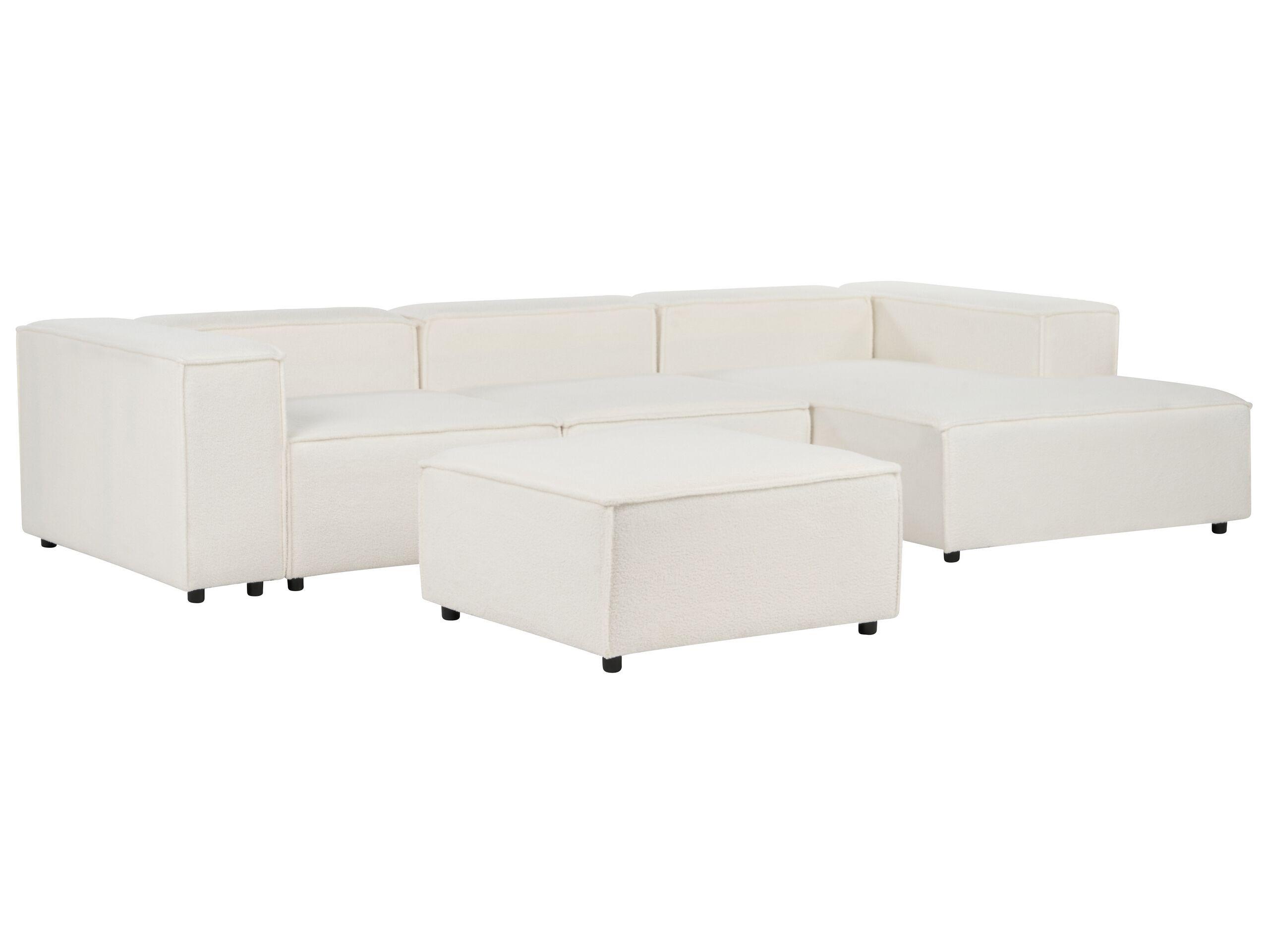 Beliani Sofa mit Ottomane aus Bouclé Modern APRICA