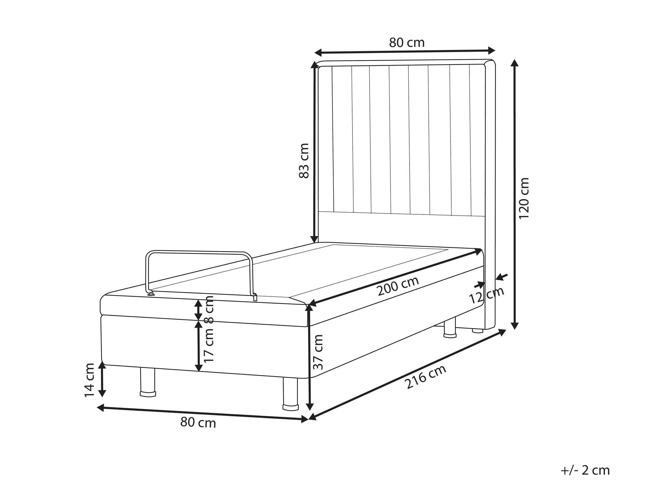 Beliani Bett verstellbar aus Polyester Klassisch DUKE II