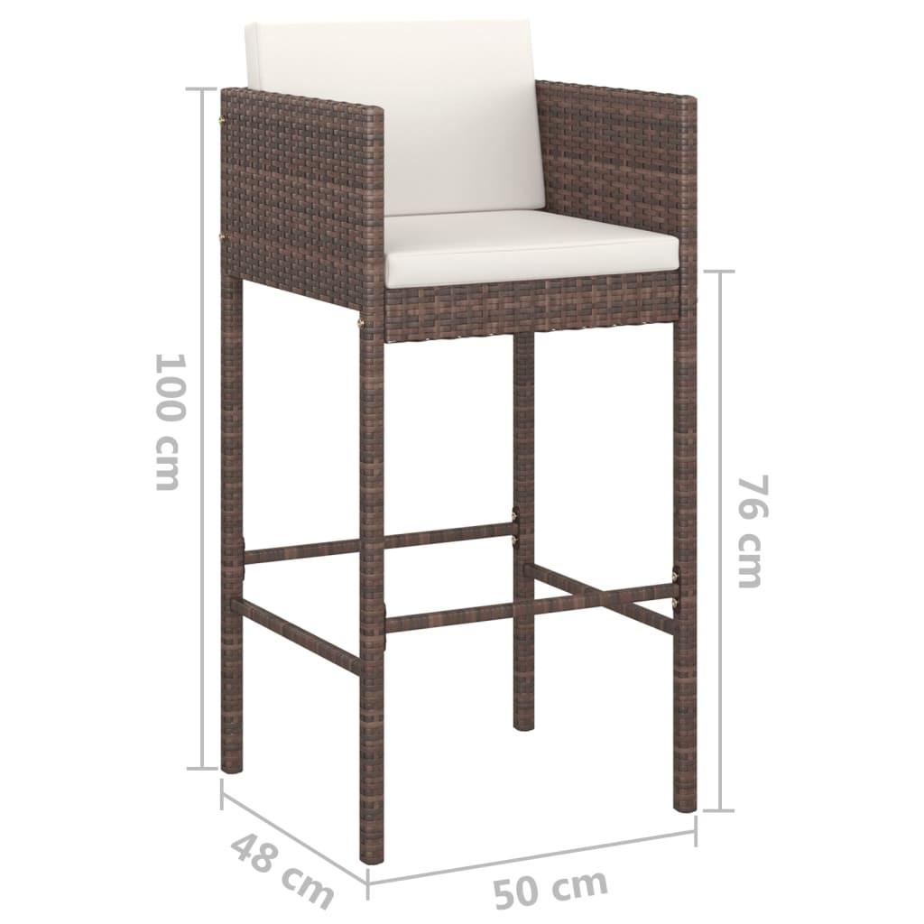 VidaXL Barhocker poly-rattan