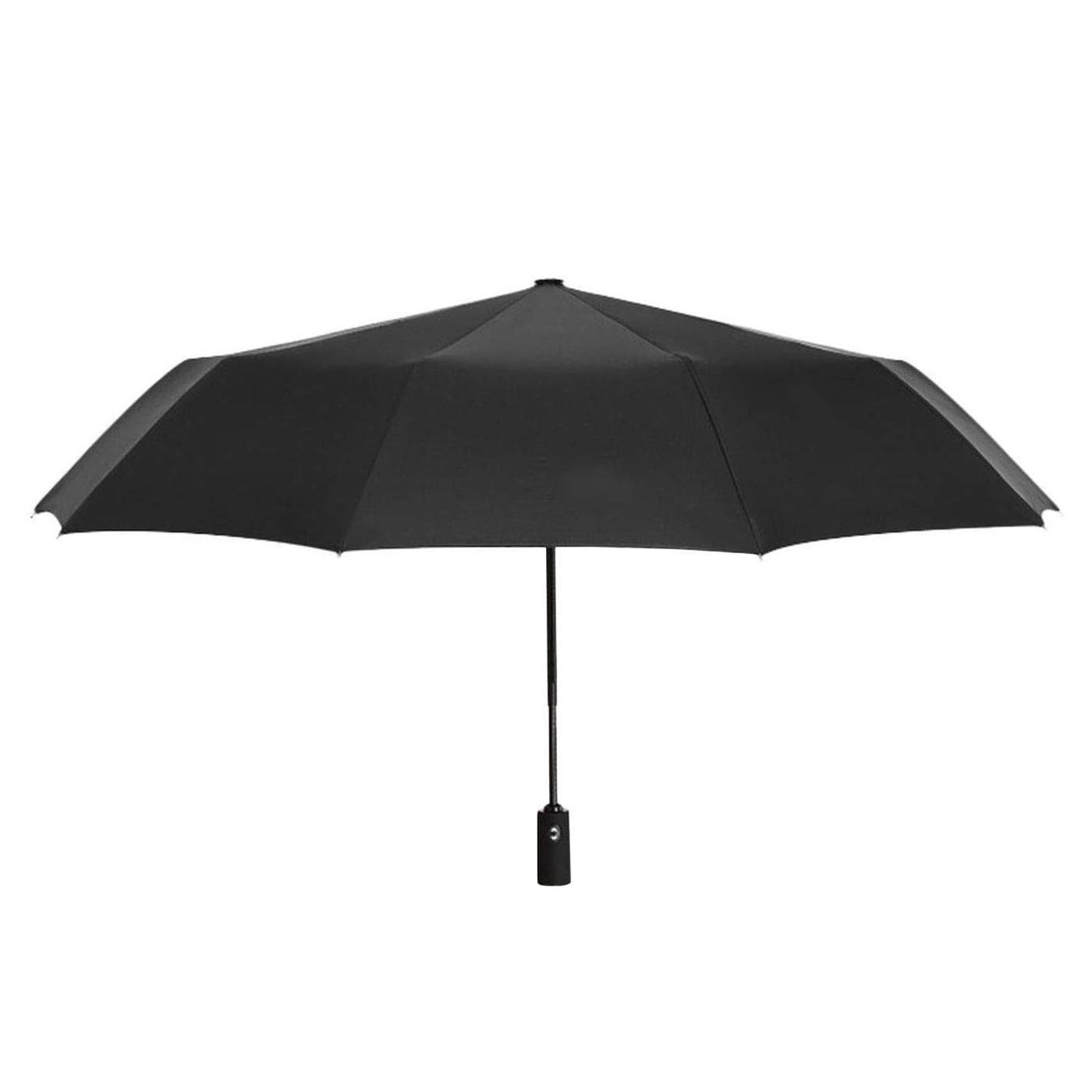 eStore Regenschirm, Kompakt - 105 cm - Schwarz Rot