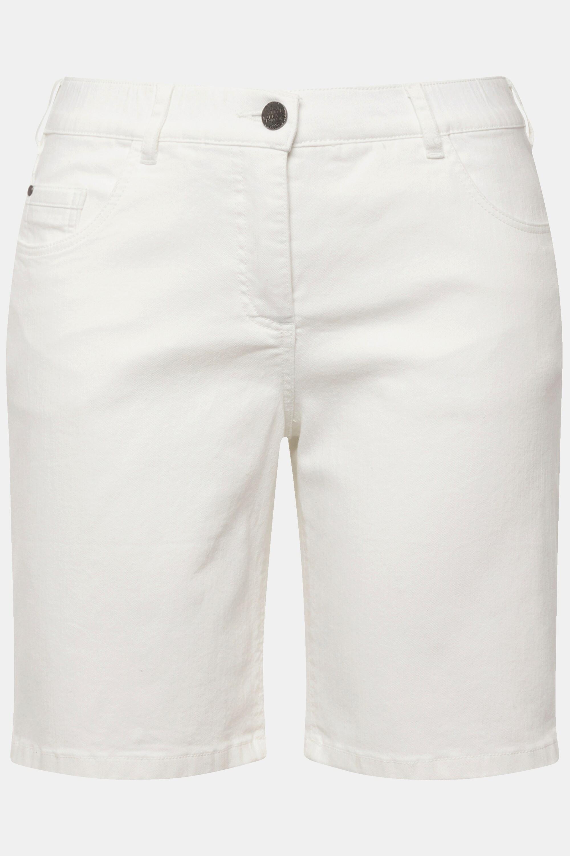 Ulla Popken Mandy 5-Pocket Komfortbund Jeansbermuda