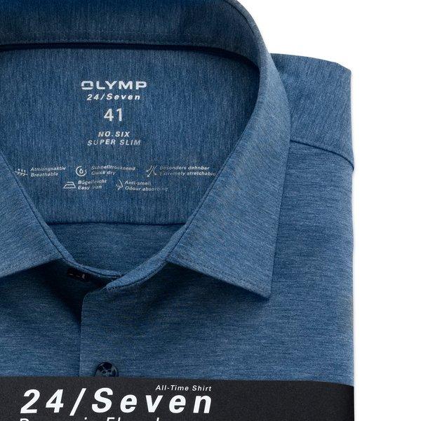 OLYMP 24/Seven No 6 Six Slim Fit Langarm Hemd